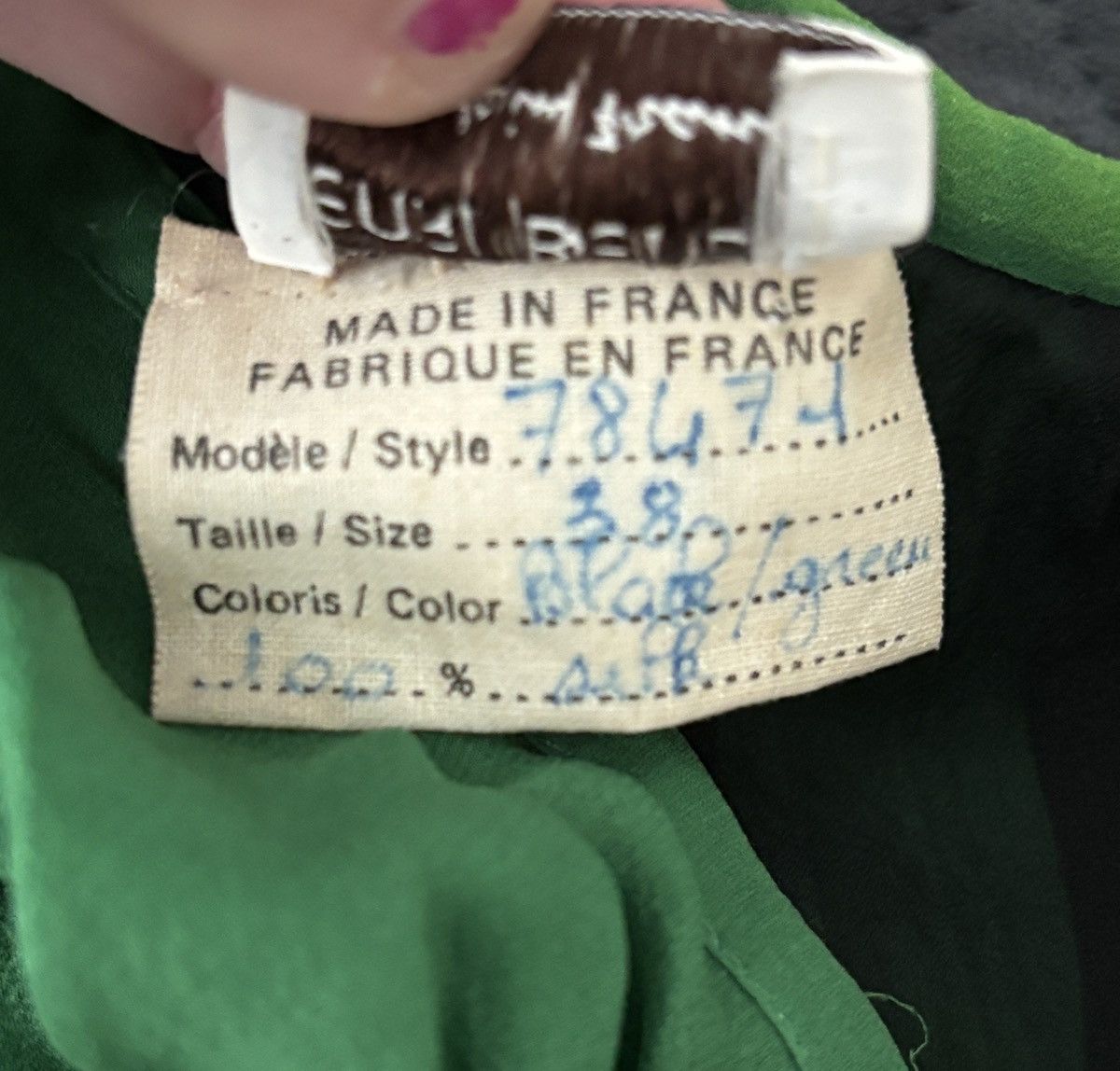 Henri Bendel RARE Vintage 1970s Henri Bendel Silk Dress – Made in France Size M / US 6-8 / IT 42-44 - 6 Thumbnail