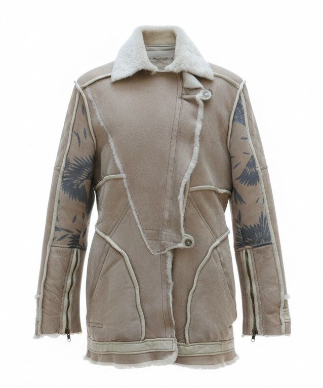 Roberto Cavalli ROBERTO CAVALLI Shearling Jacket Leather Fur Beige Size M / US 6-8 / IT 42-44 - 1 Thumbnail