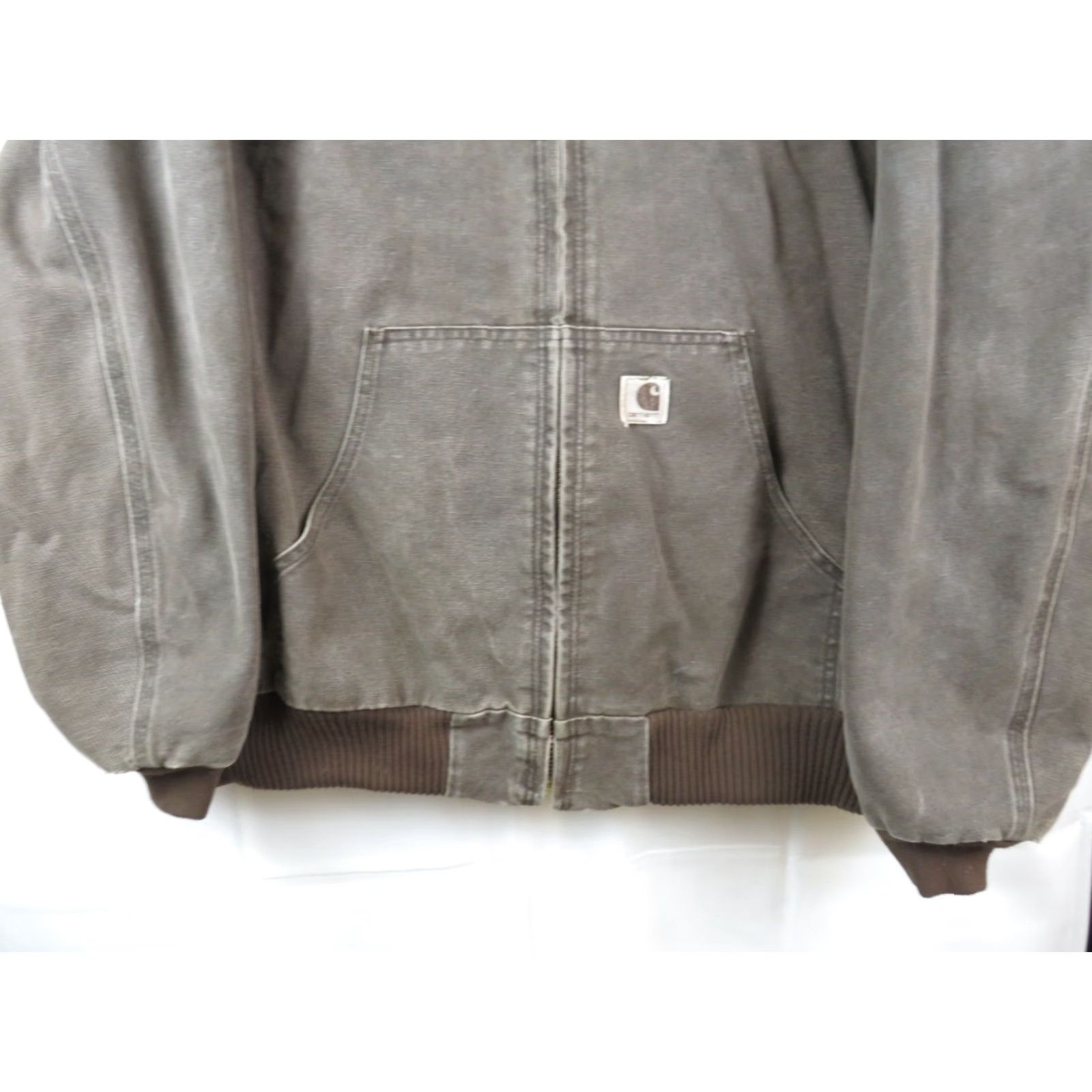Carhartt VINTAGE Carhartt Hooded Chore Jacket Coat 2XL Brown Canvas Workwear Casual Mens Jacket Size US XXL / EU 58 / 5 - 2 Thumbnail