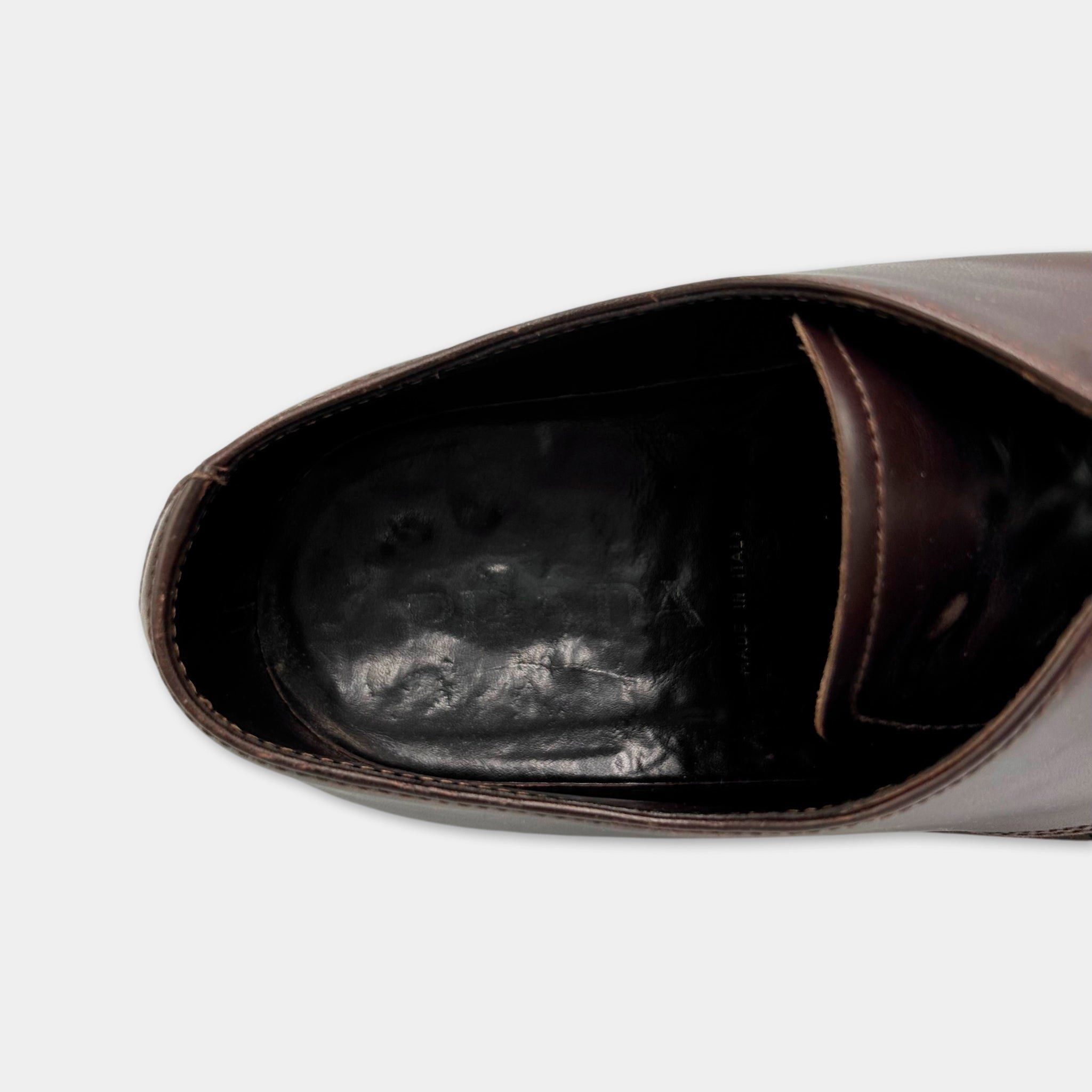 Prada Prada Vintage Square-Toe Leather Derby Shoes Size US 10.5 / EU 43-44 - 7 Thumbnail