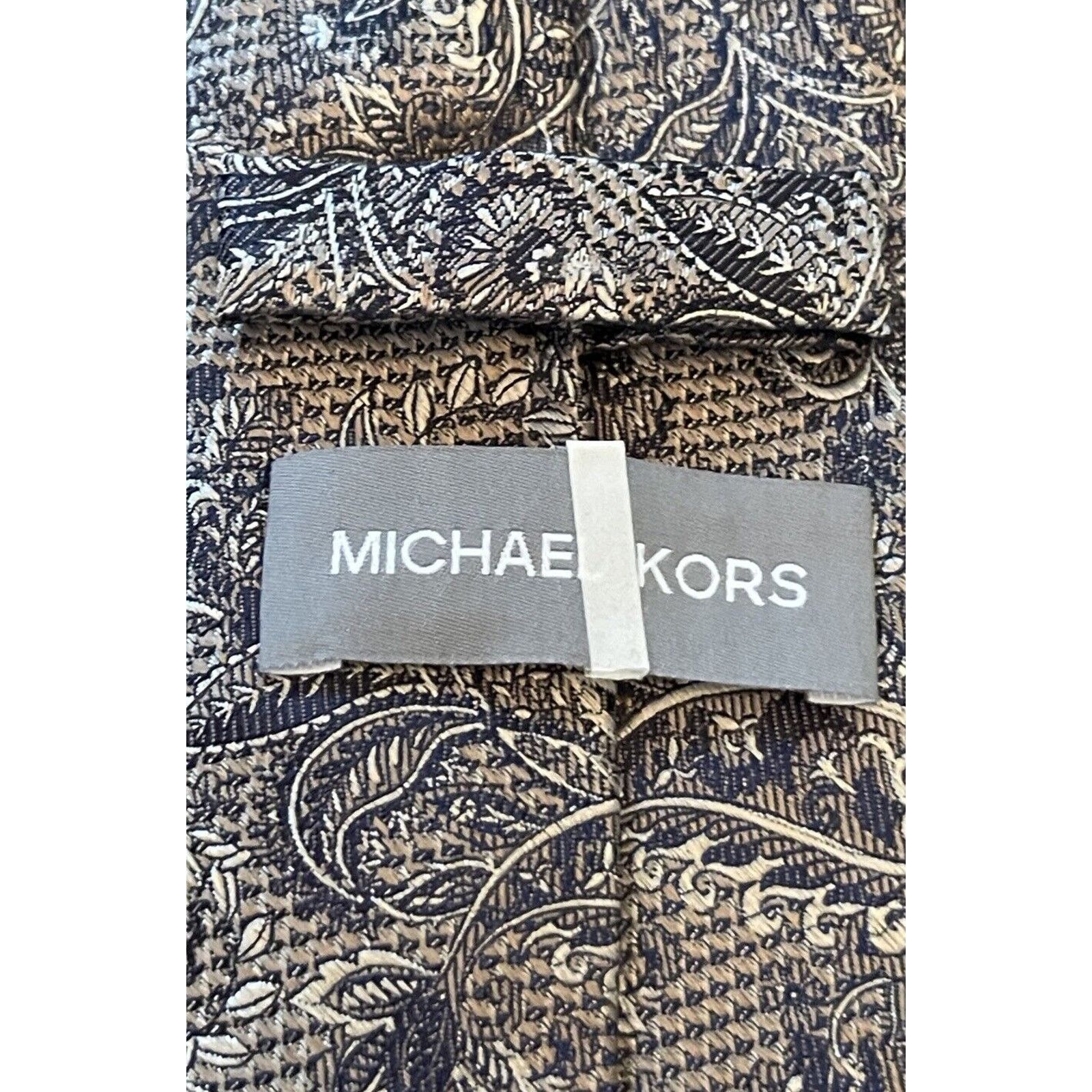 Michael Kors Michael Kors Gray Blue 55% Silk 45% Polyester Made In China Size ONE SIZE - 8 Thumbnail