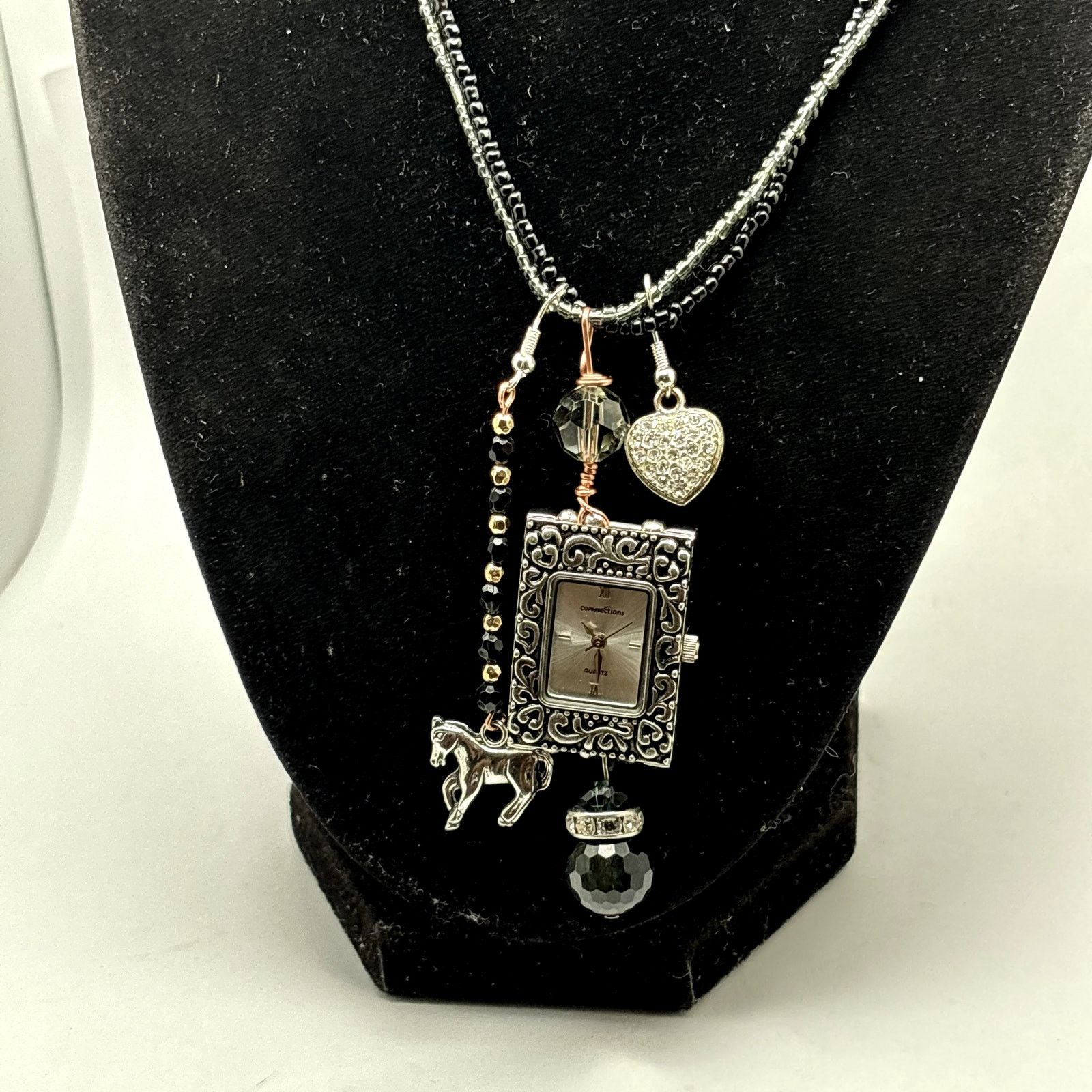 Other Silver Heart Charm Watch Pendant Size ONE SIZE - 1 Thumbnail