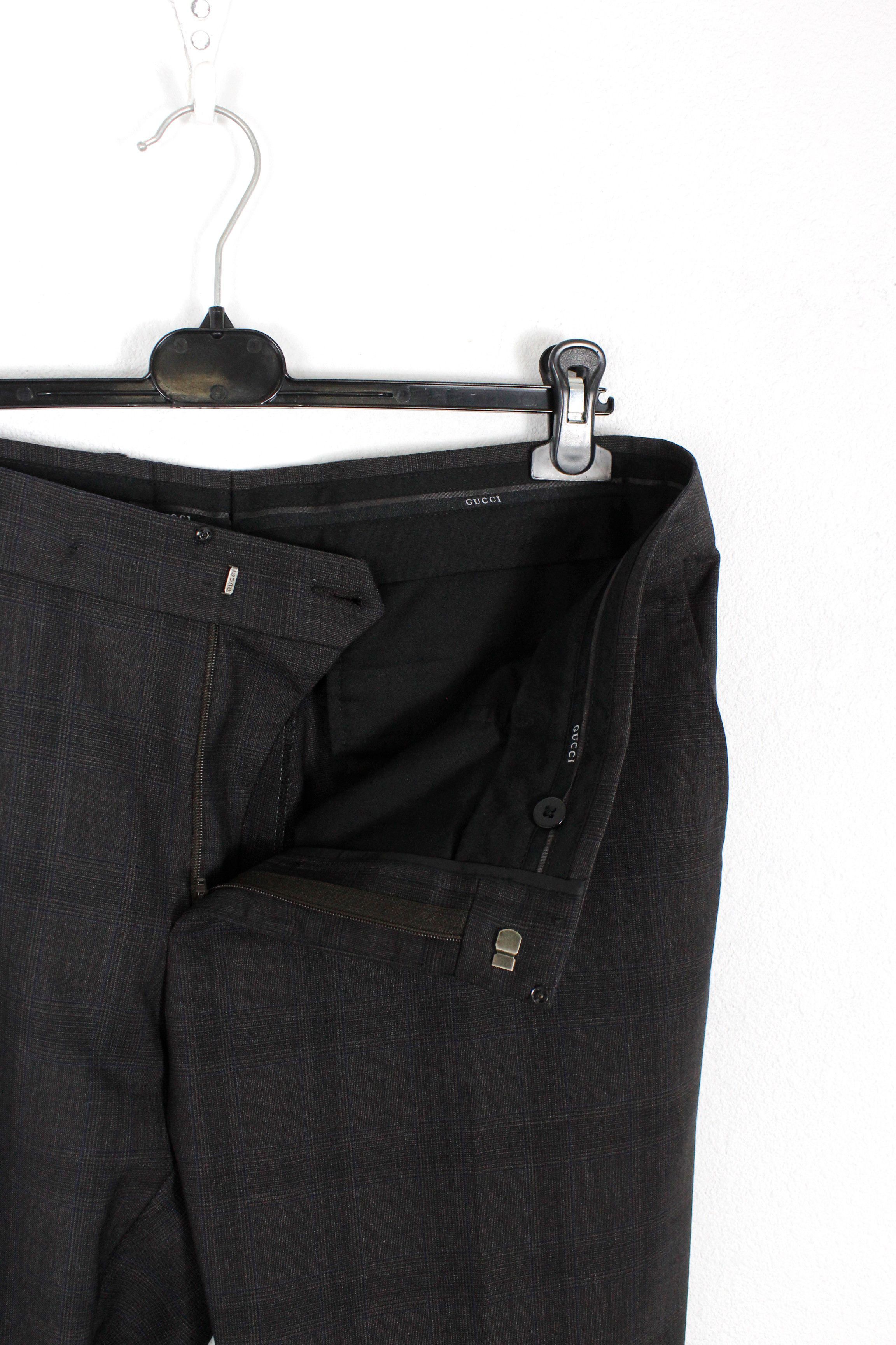 Gucci Gucci by Tom Ford Plaid Check Wool Suit 54 R Size 42R - 20 Thumbnail