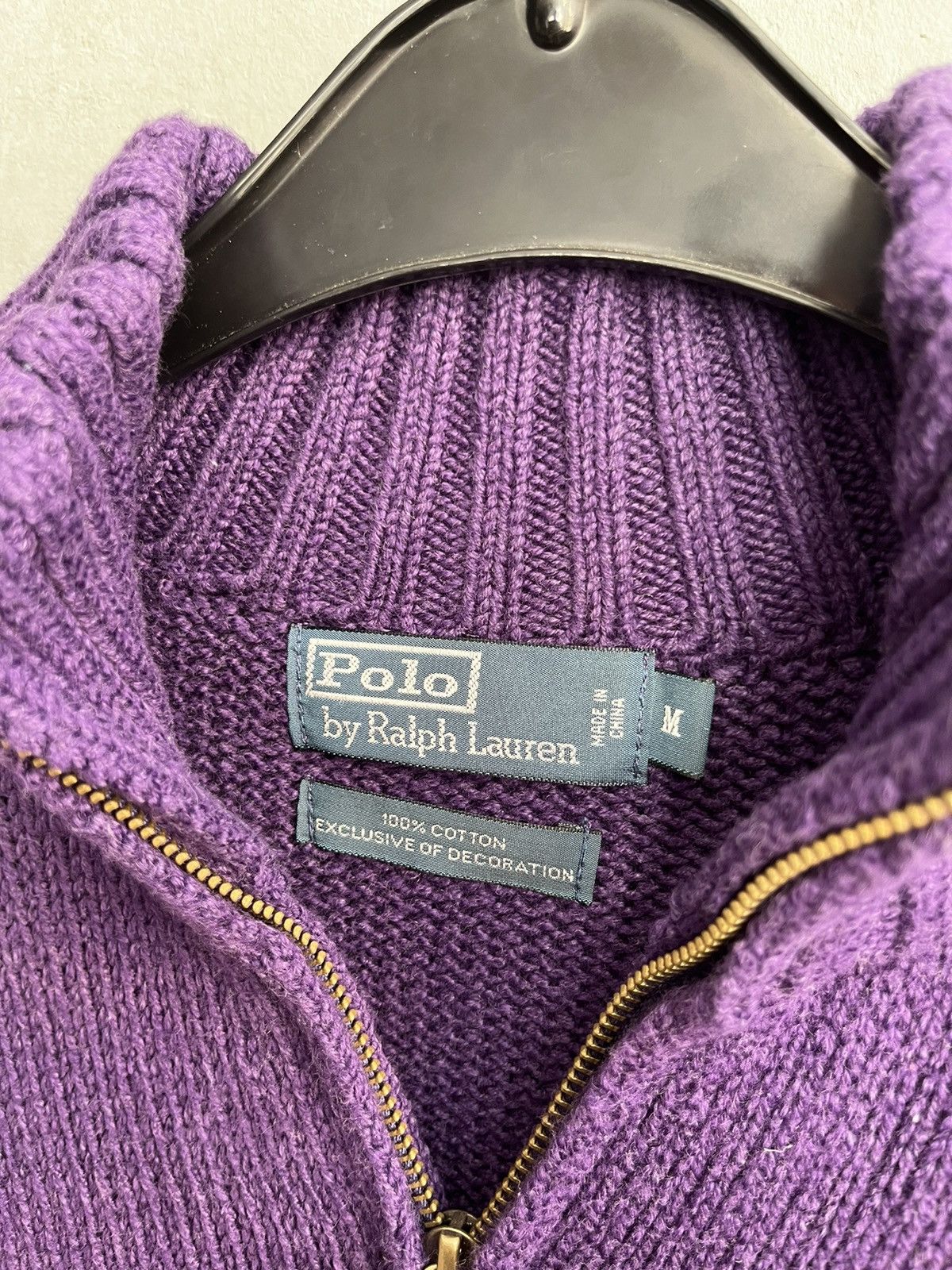 Polo Ralph Lauren × Ralph Lauren × Vintage Ralph Lauren purple zip sweater Size US M / EU 48-50 / 2 - 2 Thumbnail