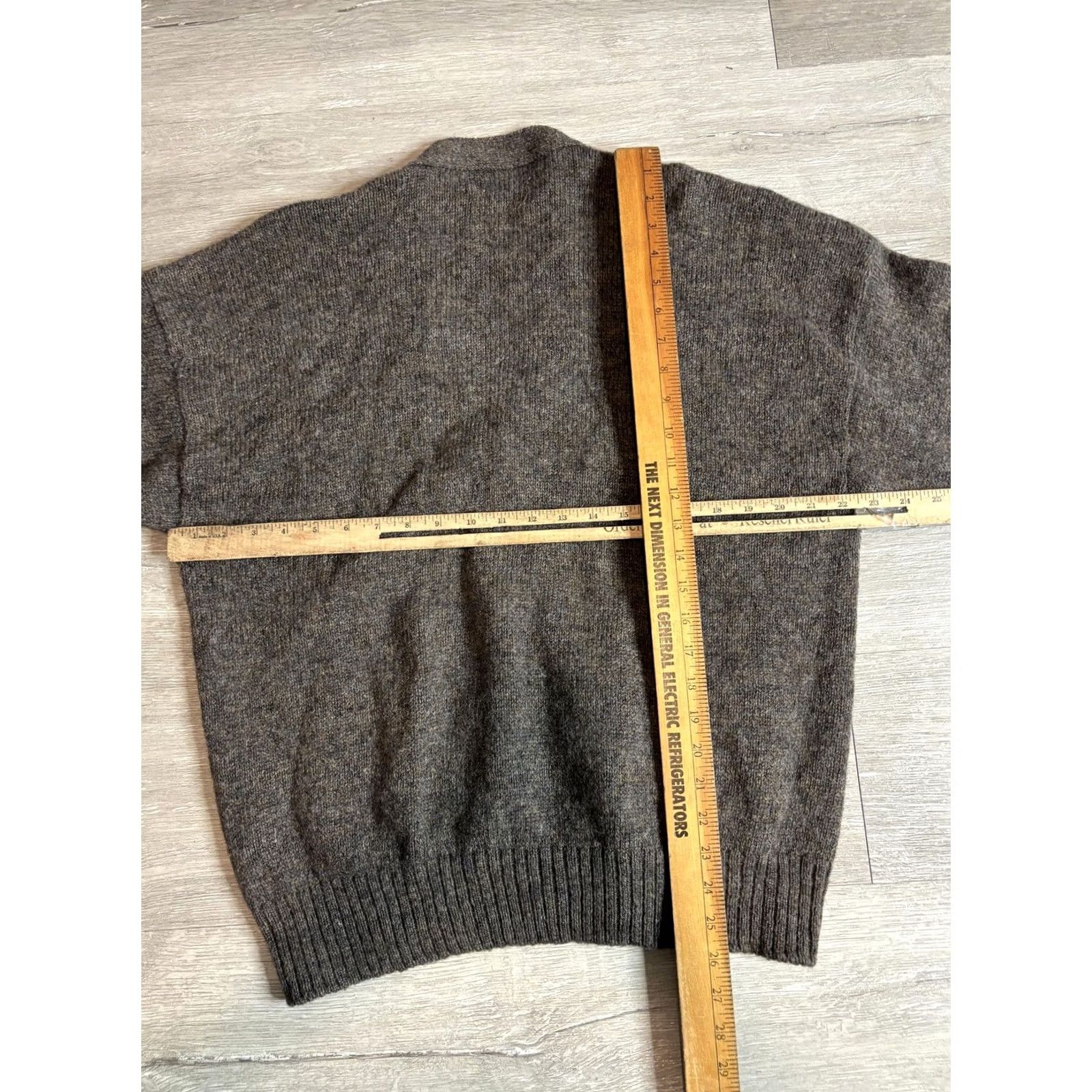 Vintage VINTAGE Lord Jeff Cardigan Sweater Mens XL Gray Wool Button Front Pockets 70s IR Made USA Size US XL / EU 56 / 4 - 6 Thumbnail
