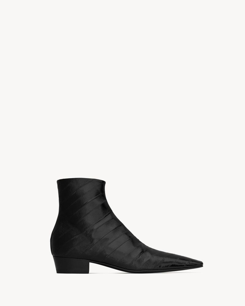 Saint Laurent Paris o1s1wg110126 799794 Paolo Boots in Eel in Black Size US 9.5 / EU 42-43 - 1 Thumbnail