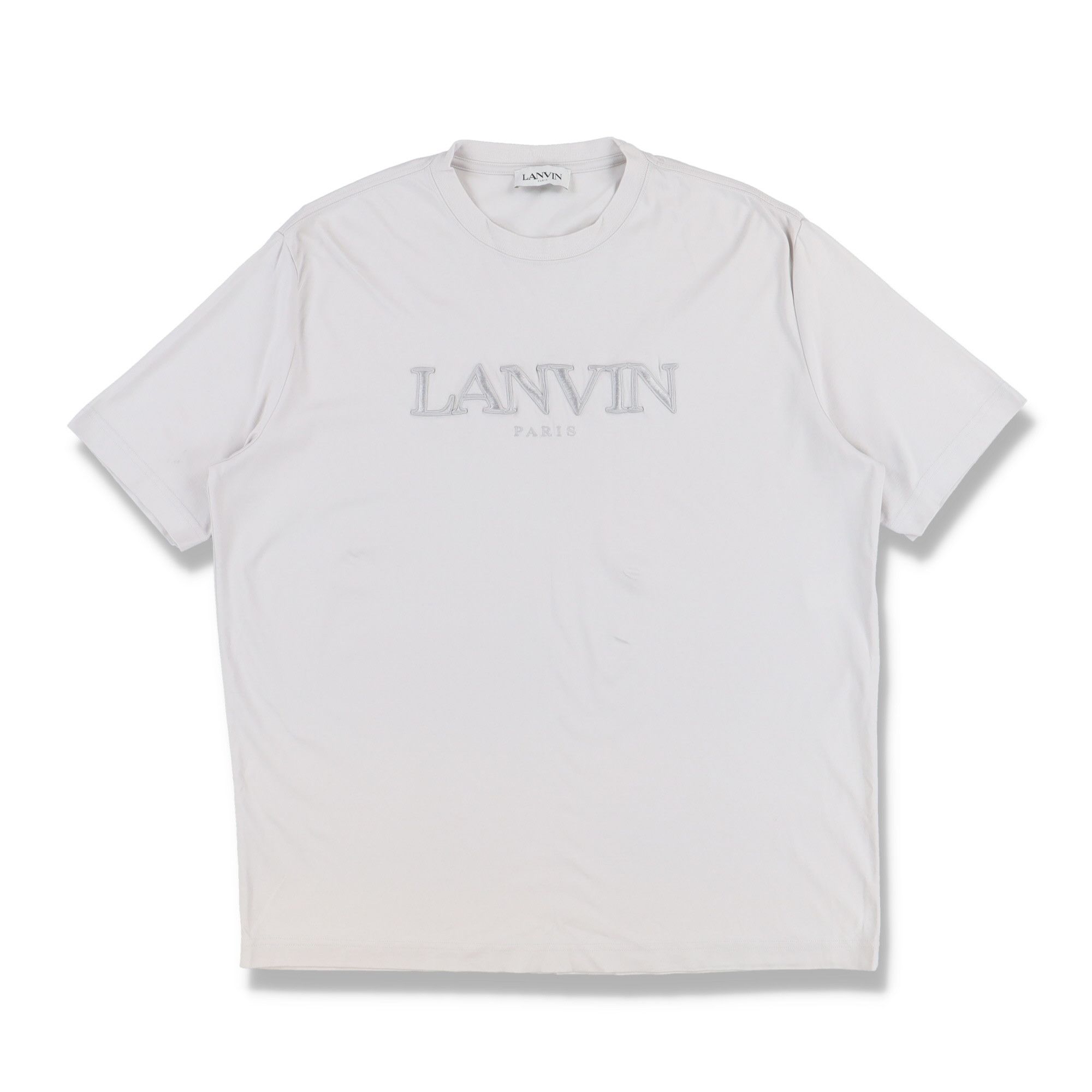 Grey Embroidered Logo Oversized T-shirt