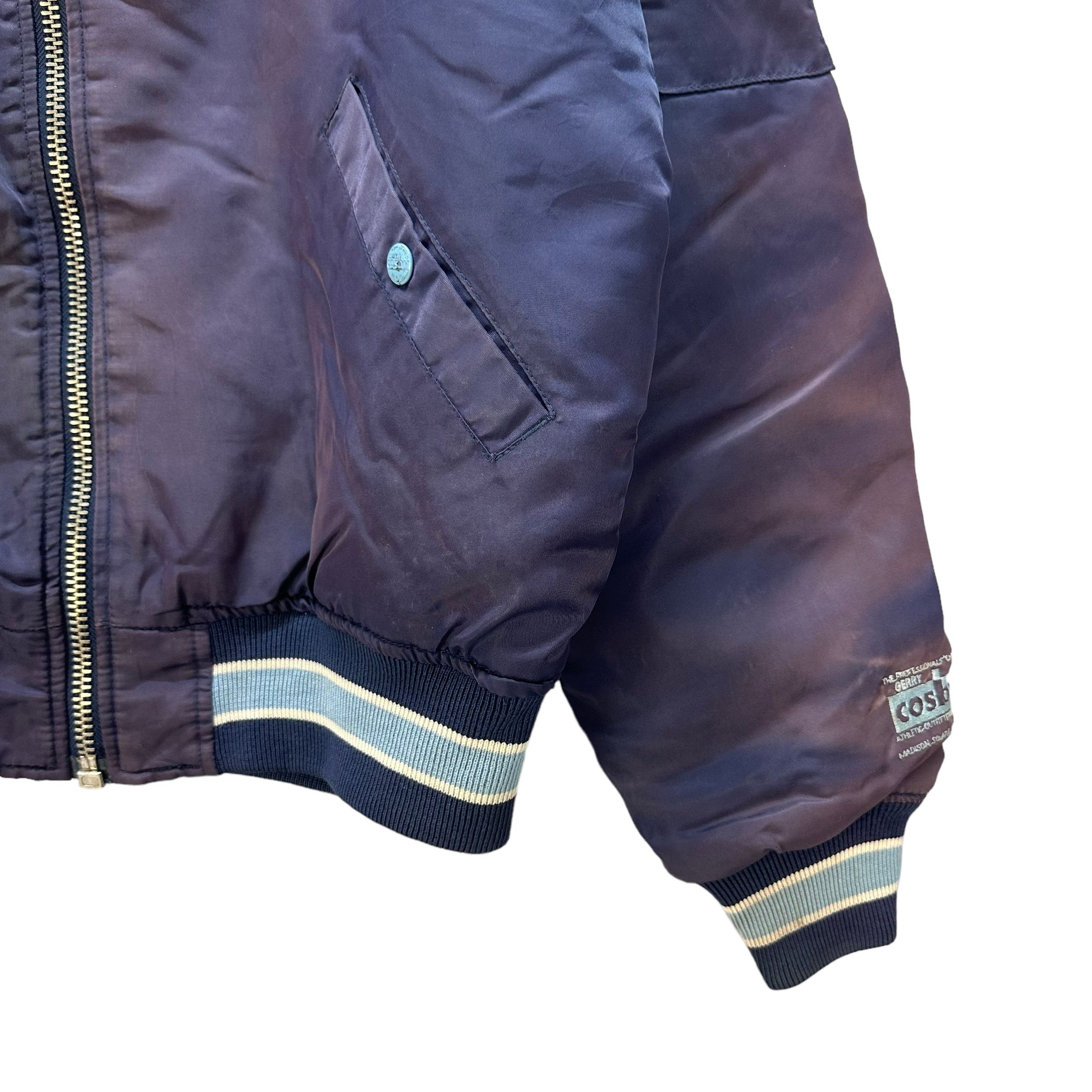 Vintage 80's COSBY MSG BIG LOGO SUN FADED BOMBER JACKET #8745-024 Size US L / EU 52-54 / 3 - 13 Thumbnail