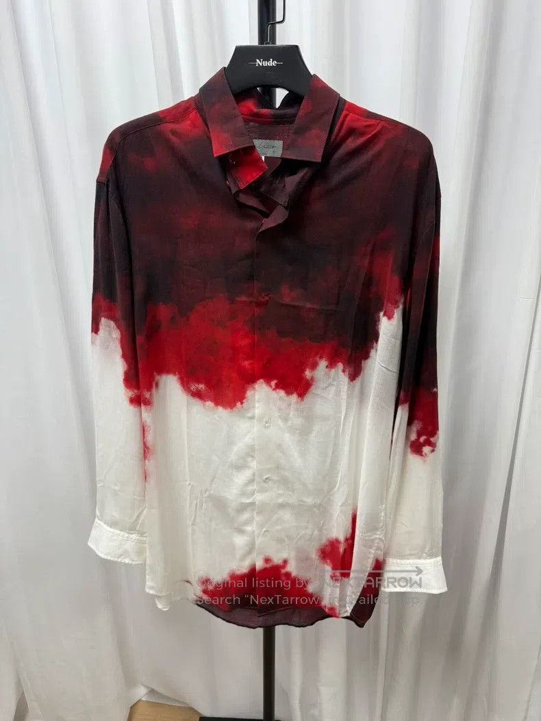 Yohji Yamamoto YOHJI YAMAMOTO Blood Red Shirt Size US L / EU 52-54 / 3 - 1 Thumbnail