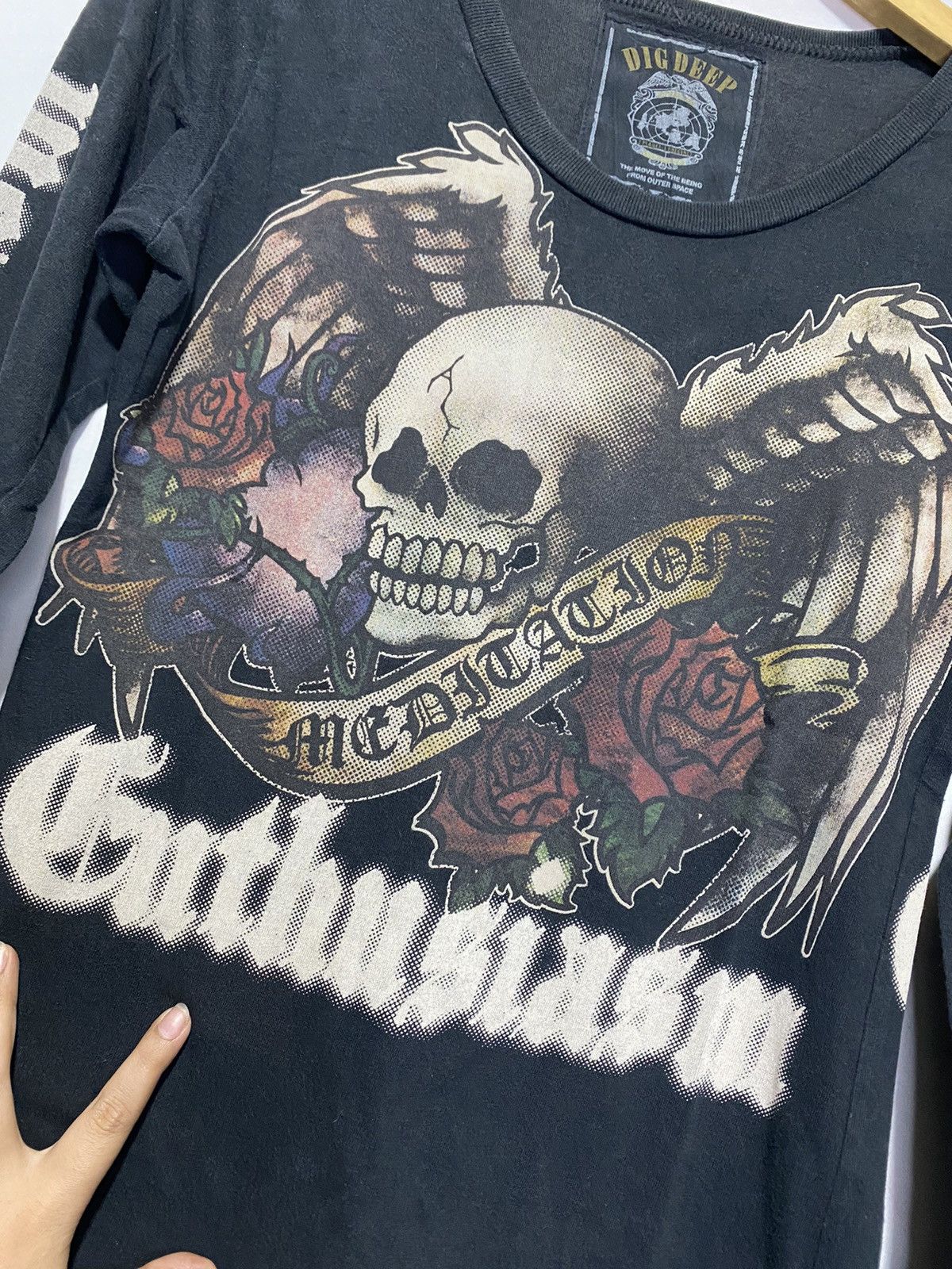 14th Addiction × Beauty Beast × KMRii Vintage Rare DigDeep Wing Skull longsleeve Size US S / EU 44-46 / 1 - 6 Thumbnail