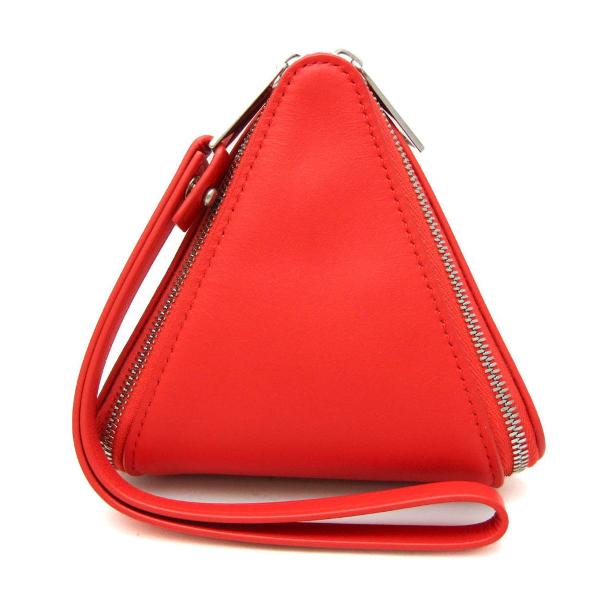 Bottega Veneta Bottega Veneta Intrecciato Pyramid 666769 Women's Leather Pouch Red Color Size ONE SIZE - 1 Thumbnail
