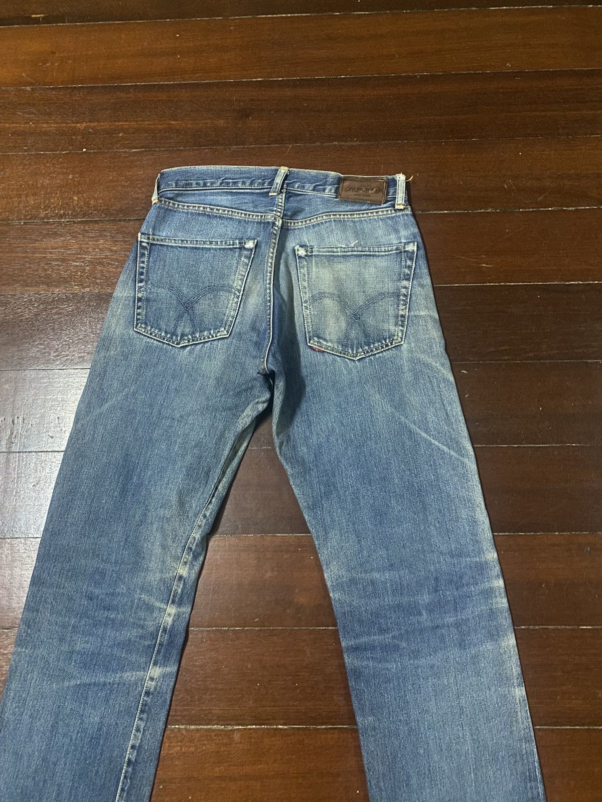Burgus Plus Vintage Burgus Plus Hinoya Co Distressed mud wash Selvedge Size US 30 / EU 46 - 14 Thumbnail