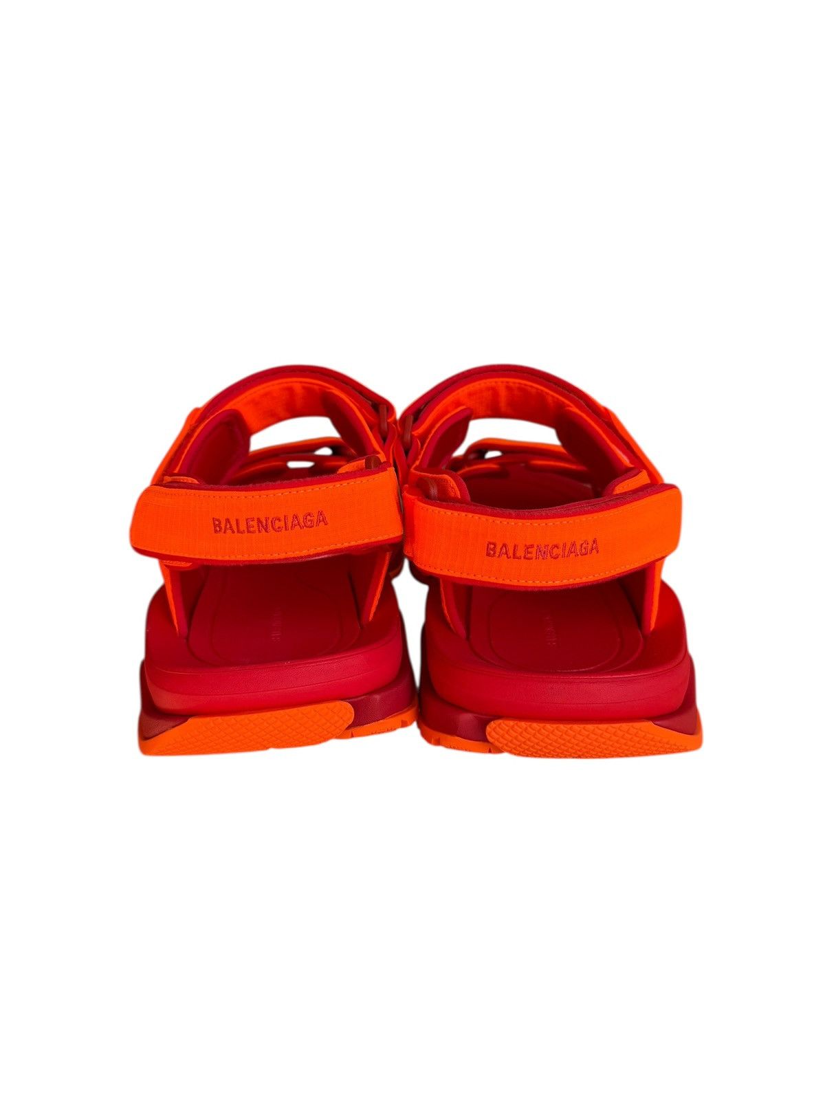 Balenciaga Tourist Orange Red Strapped Sandals Size US 13 / EU 46 - 3 Thumbnail