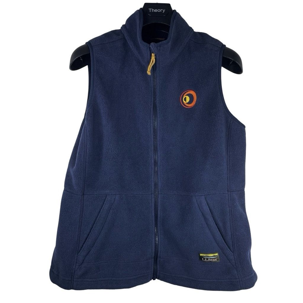 L.L. Bean L.L. BEAN Men’s Navy Fleece Vest Sun Symbol Brand Tag M Reg Size US M / EU 48-50 / 2 - 1 Thumbnail