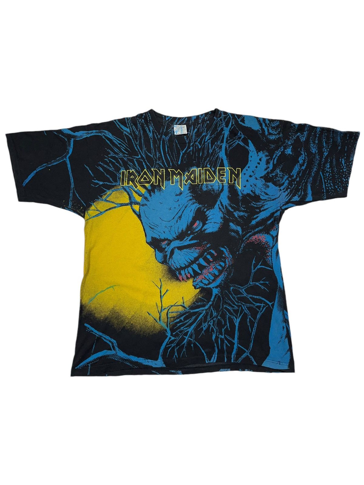 Vintage 1992 Iron Maiden Fear of the Darkness AOP T-shirt