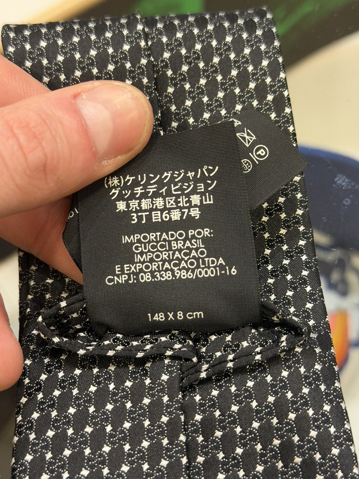 Gucci Gucci GG Supreme Tie - Black/White Size ONE SIZE - 6 Thumbnail