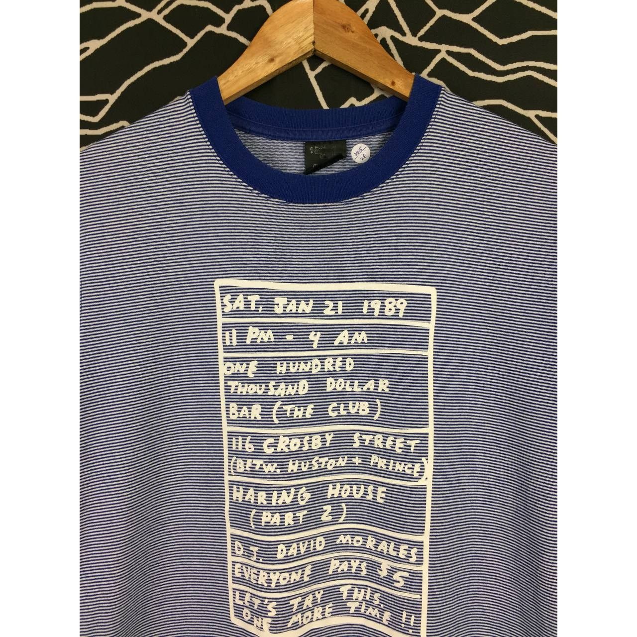 Keith Haring × Uniqlo Keith Haring D.J. David Morales Pop Art Striped Uniqlo Tee Size US M / EU 48-50 / 2 - 3 Thumbnail