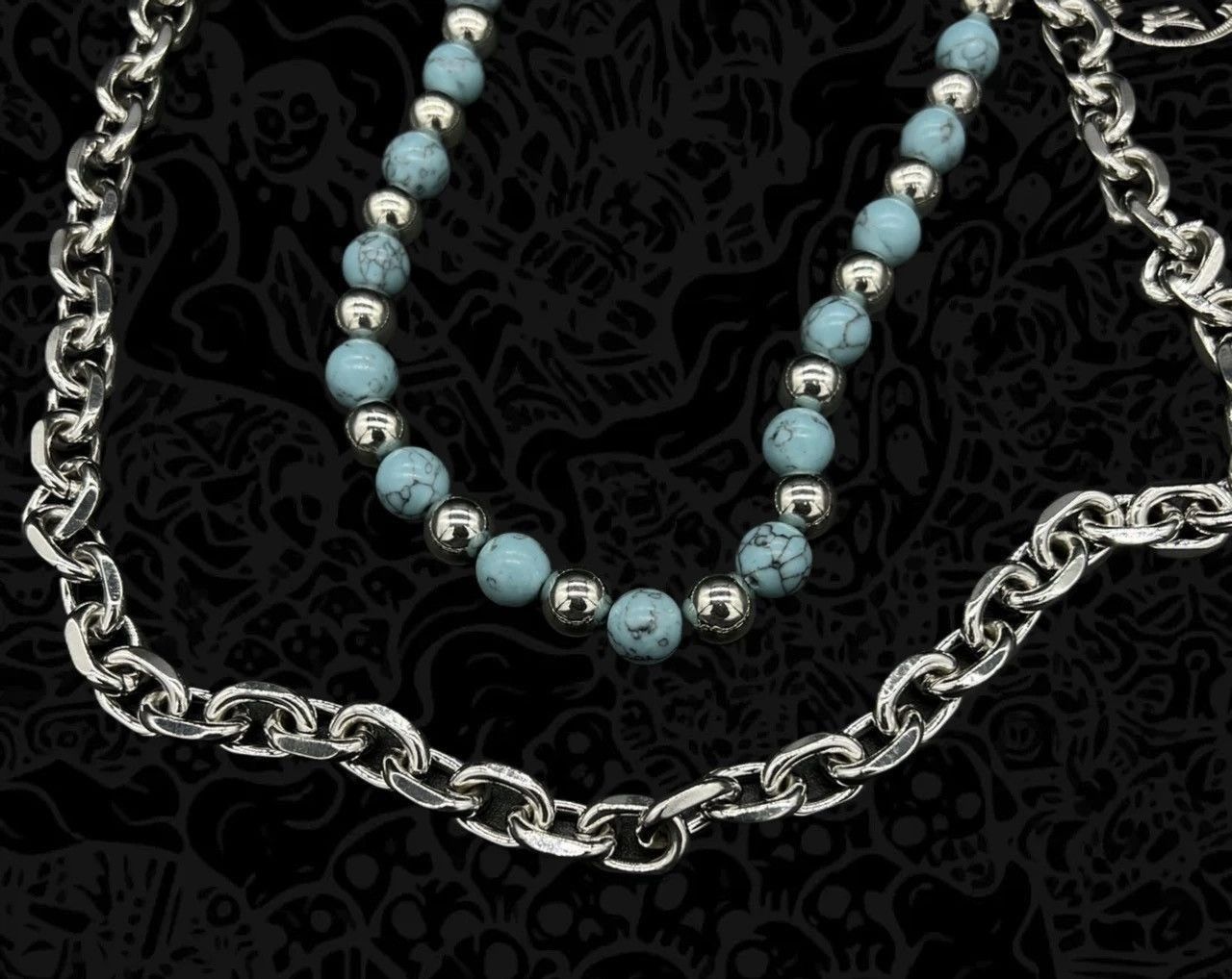Japanese Brand × Jewelry Retro streetwear punk double layer chain pants pocket chain Size ONE SIZE - 6 Thumbnail