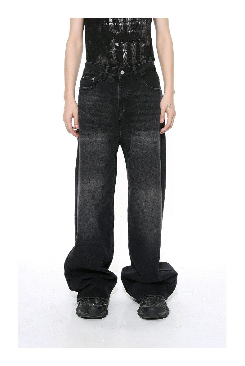 Japanese Brand × Jean Vintage high street distressed wide-leg jeans Size US 32 / EU 48 - 1 Thumbnail