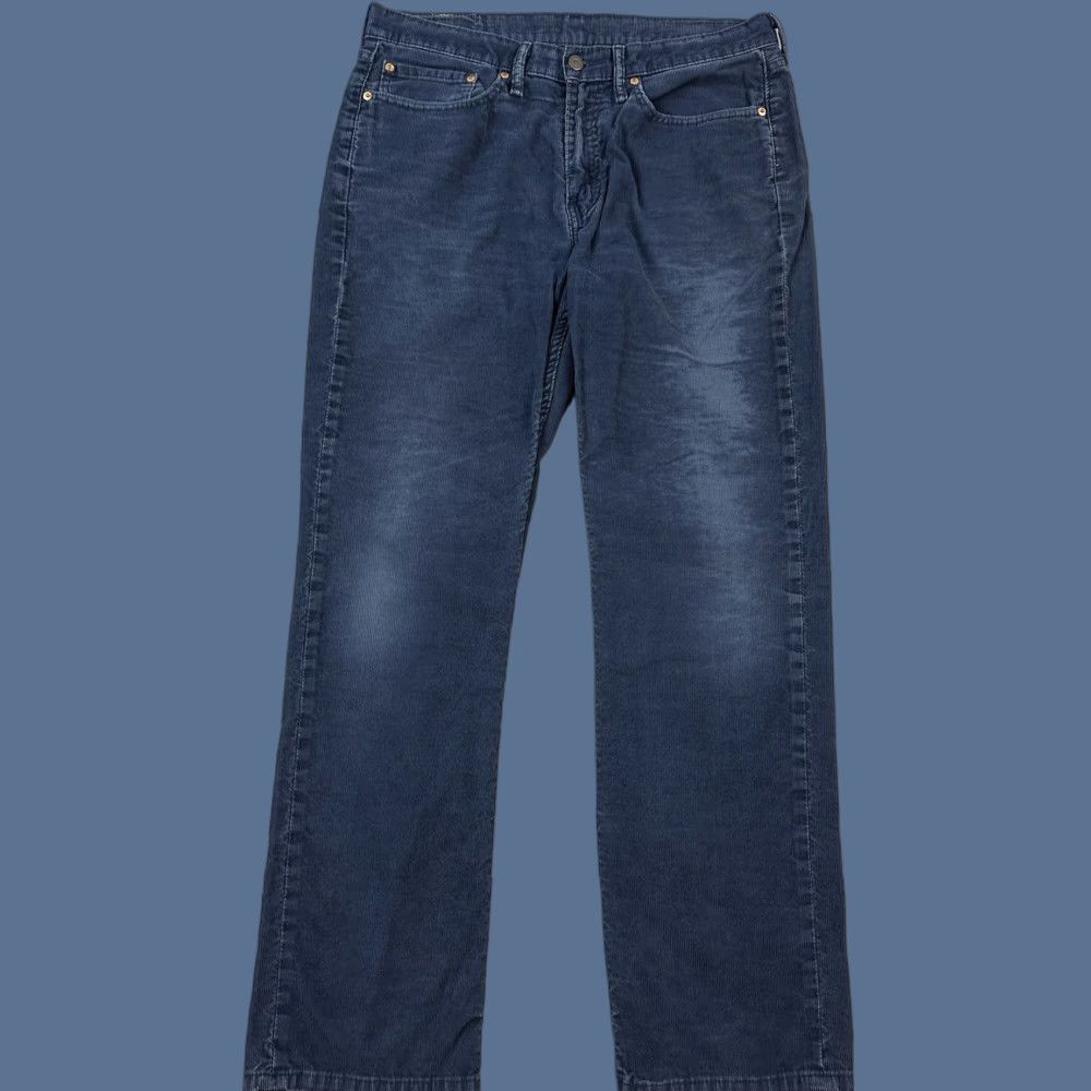 Levi's Levis 514 Pants Mens 34x32 Navy Corduroy Straight Fit Grunge Casual Vintage USA 90s Jeans Mens Regulation Regular Straight Pants Size US 34 / EU 50 - 1 Thumbnail