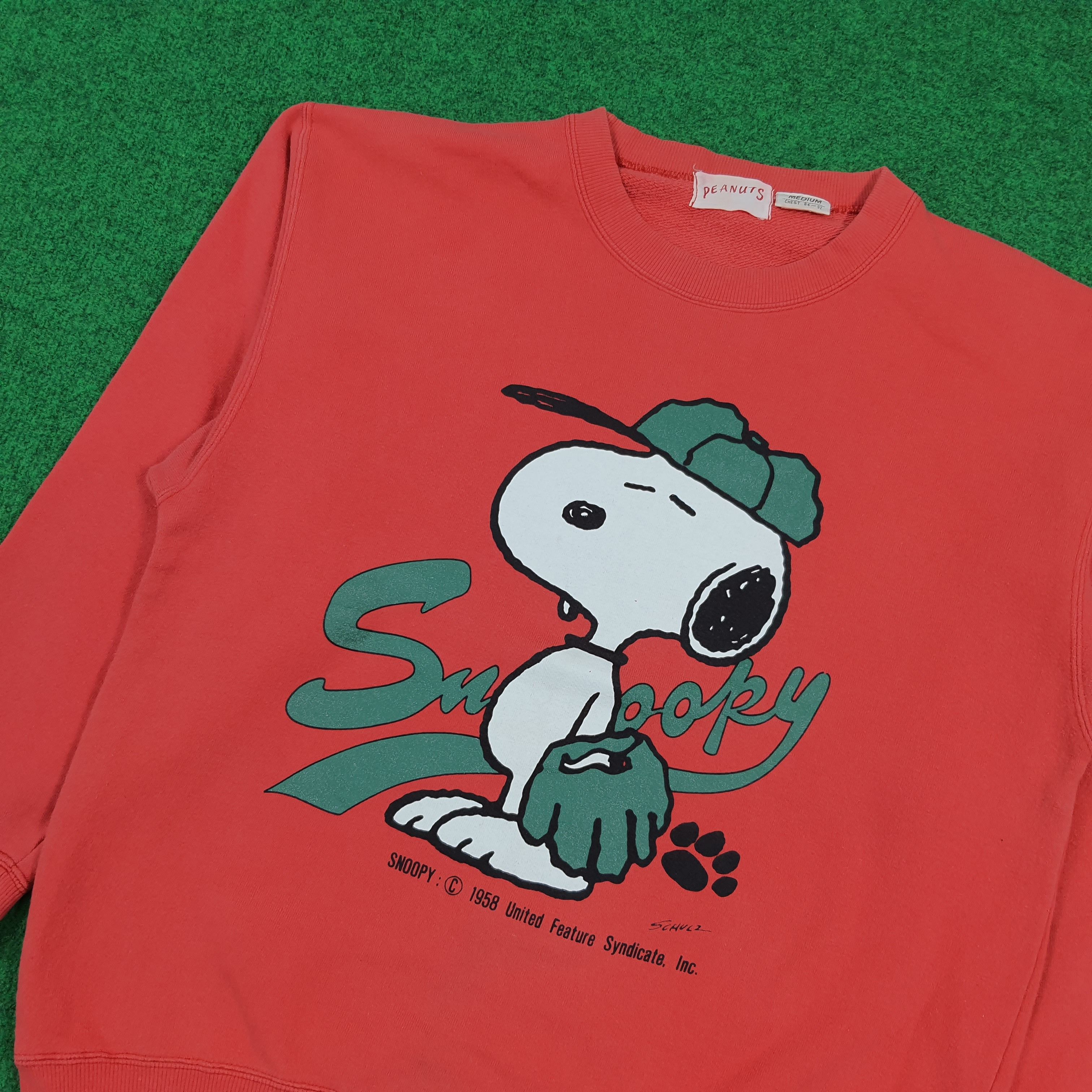 Peanuts Vintage Snoopy Peanuts Baseball Sweatshirt C306N15 Size US M / EU 48-50 / 2 - 2 Thumbnail