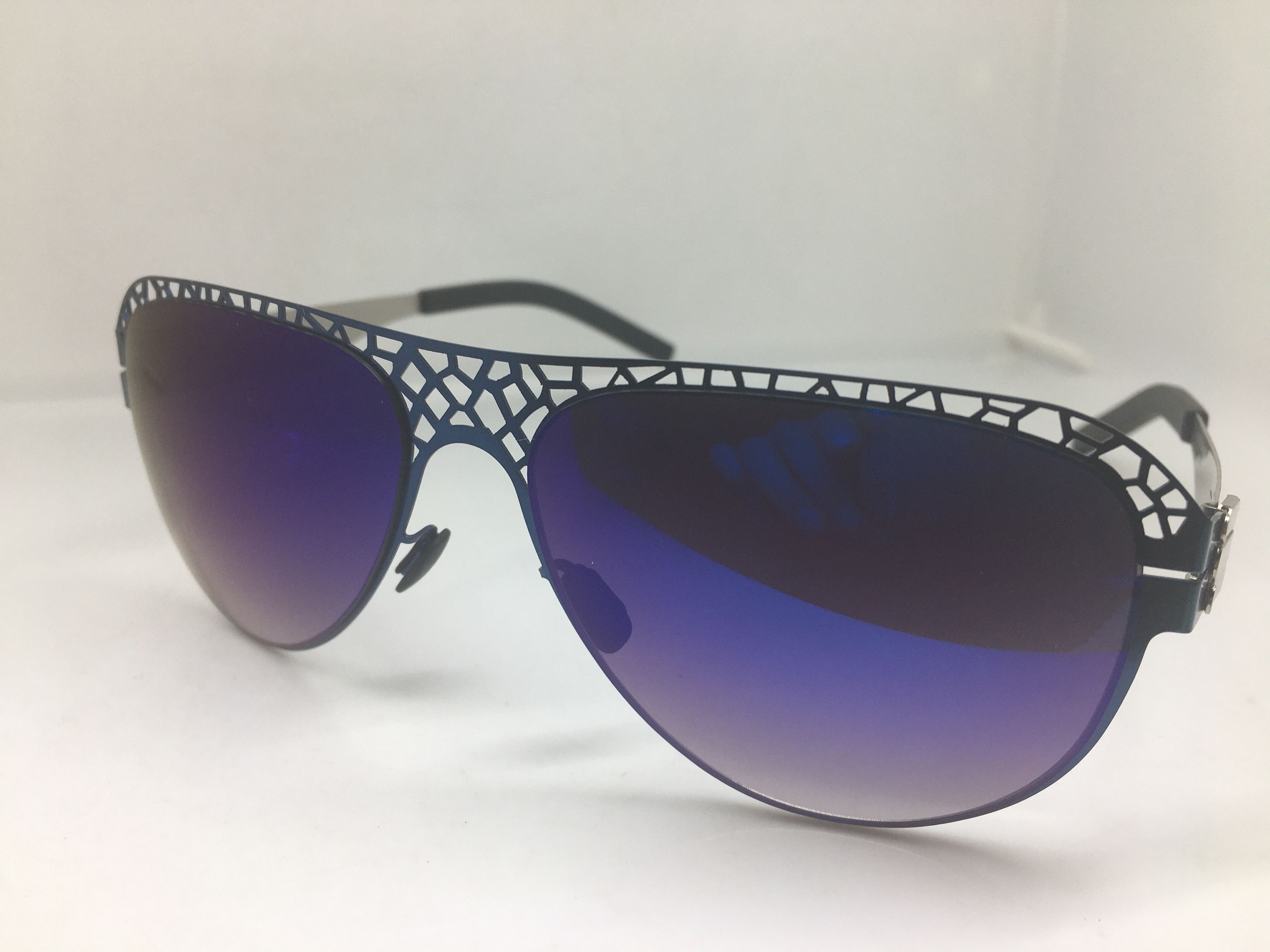 Other BVANQ Navy Blue Alloy Aviator Sunglasses Frame Size ONE SIZE - 3 Thumbnail