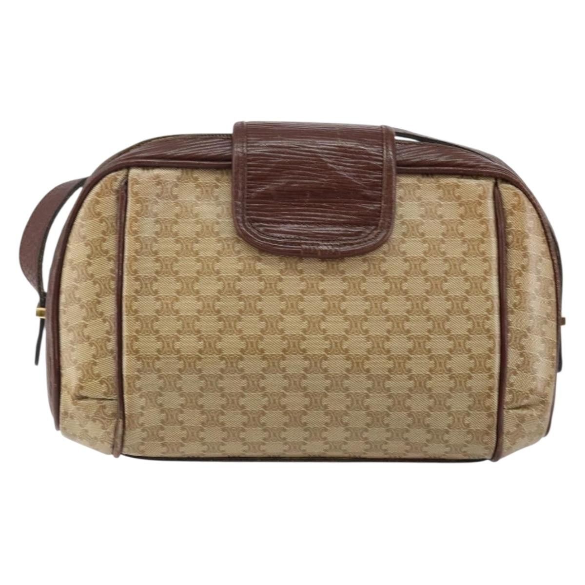 Celine CELINE Macadam Canvas Shoulder Bag Pvc Beige Gold Size ONE SIZE - 3 Thumbnail