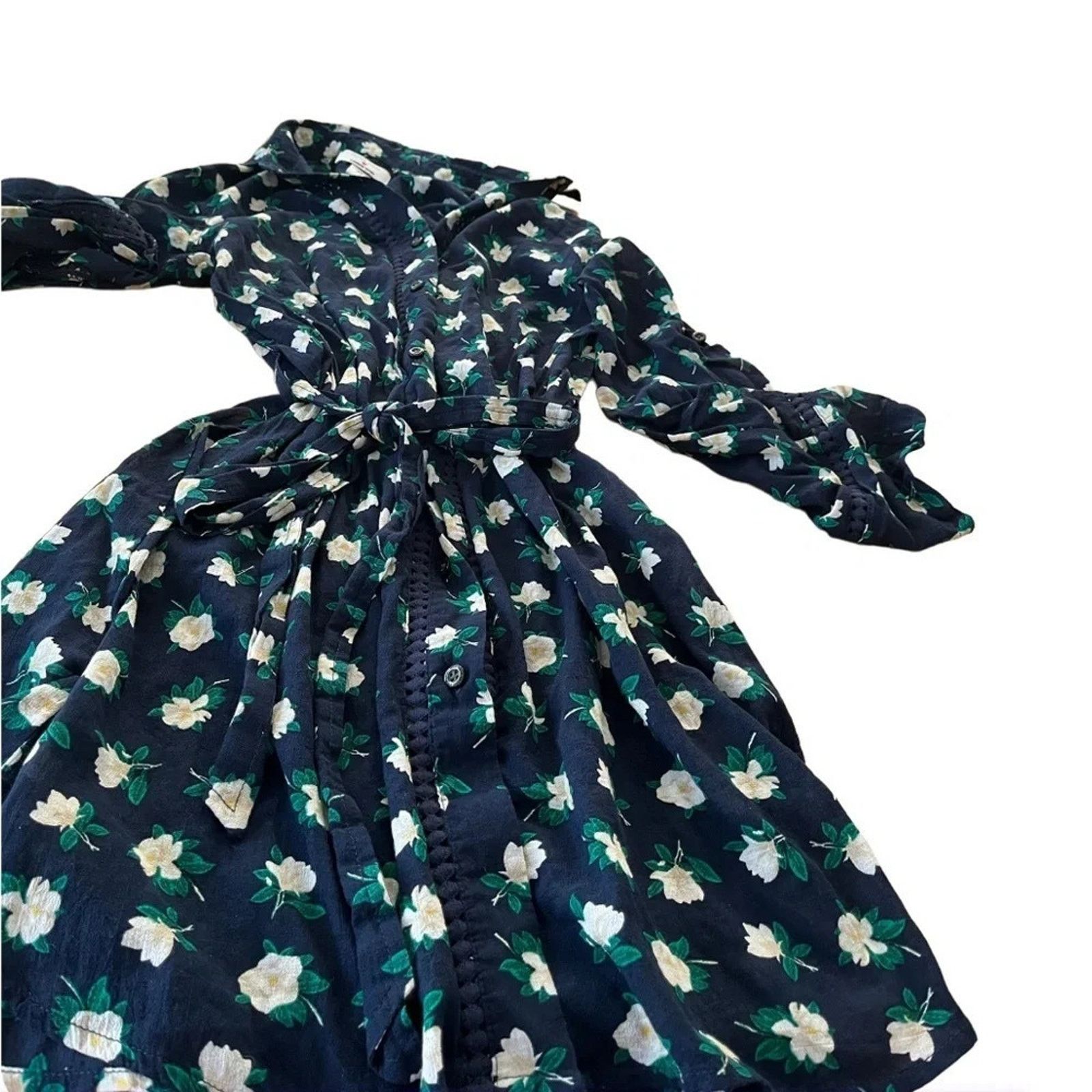 Lands' End Draper James + Land’s End full button mini dress, size XS. Size XS / US 0-2 / IT 36-38 - 1 Thumbnail