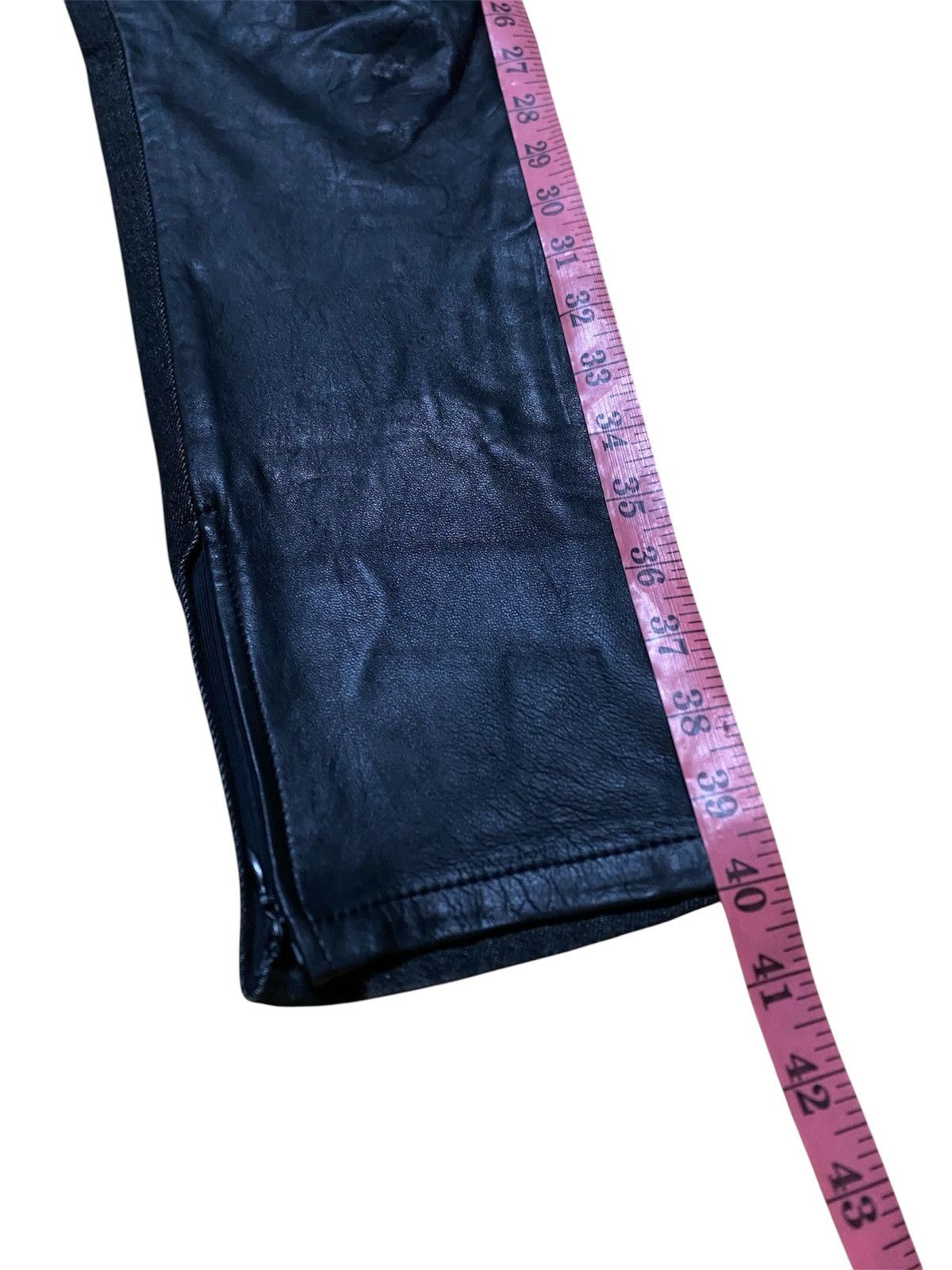 Other Vintage Luna Mattino Half Leather Jeans Size 27" / US 4 / IT 40 - 13 Thumbnail