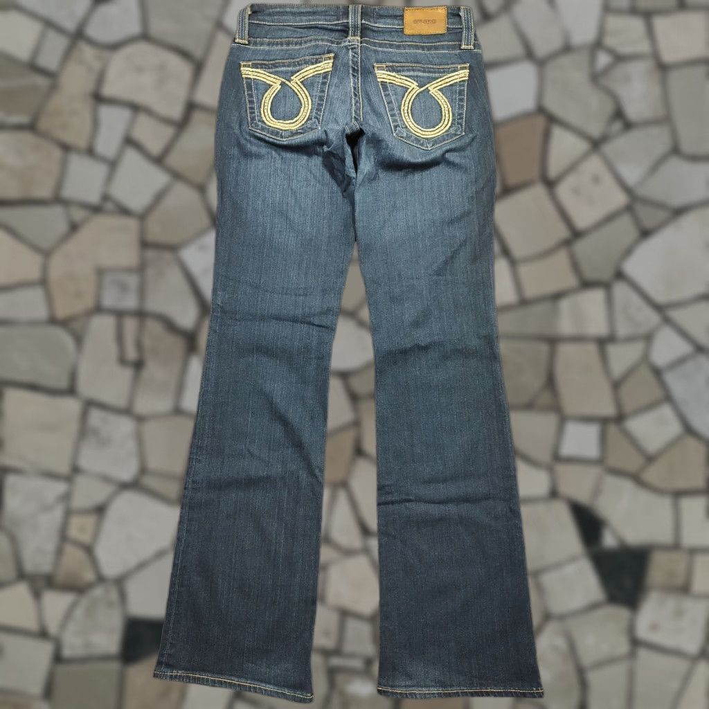 Vintage BIG STAR Jeans Women Bootcut 27R Regular 28x31 Blue Denim Dark Distressed Stretch 5-Pocket Zip Button Buckle Bke USA Hipster Rock Stars Vintage No N/A Size 27" / US 4 / IT 40 - 1 Thumbnail