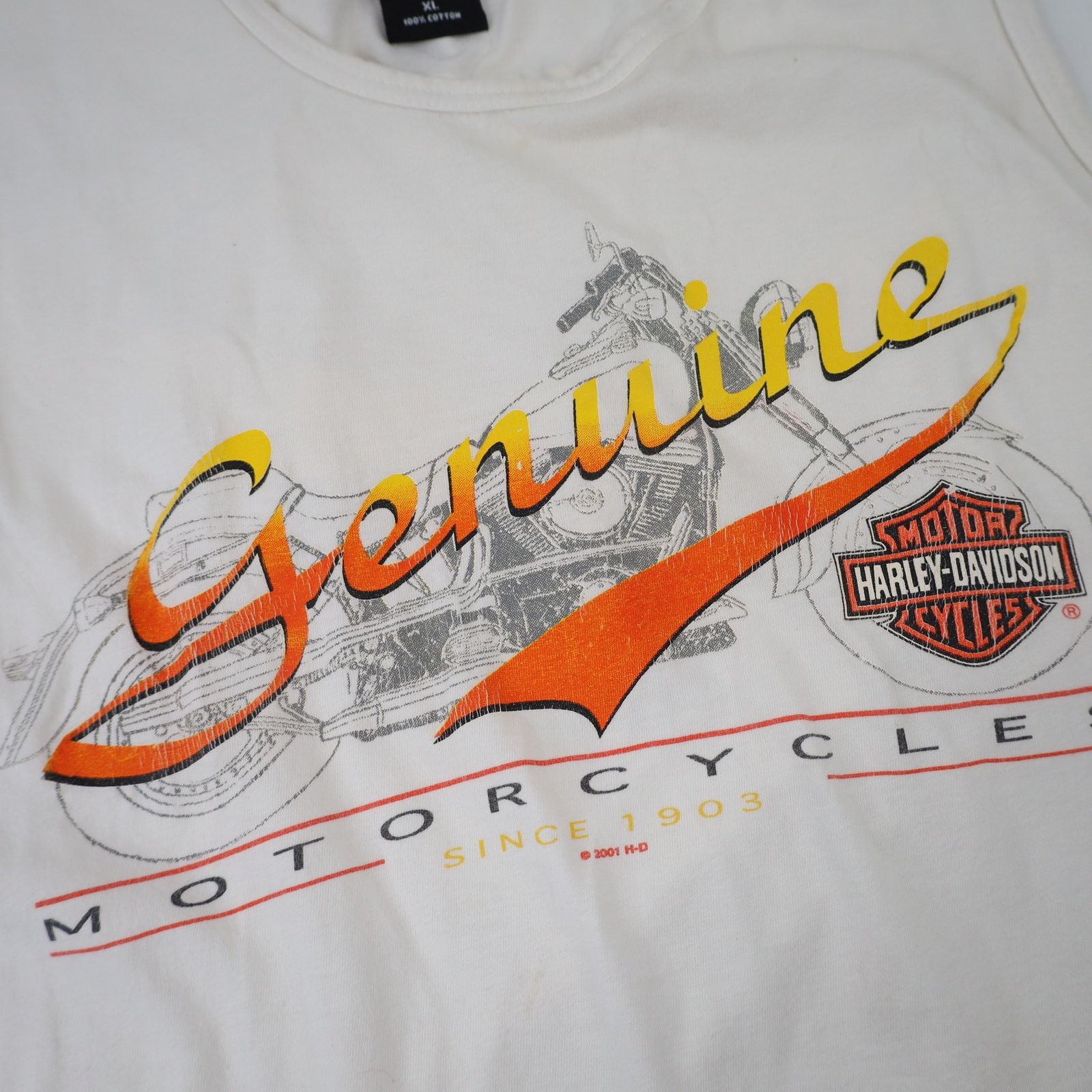 Harley Davidson × Vintage VTG Y2k Harley Davidson Genuine Motorcycles Graphic Tank Top Size US XL / EU 56 / 4 - 6 Thumbnail