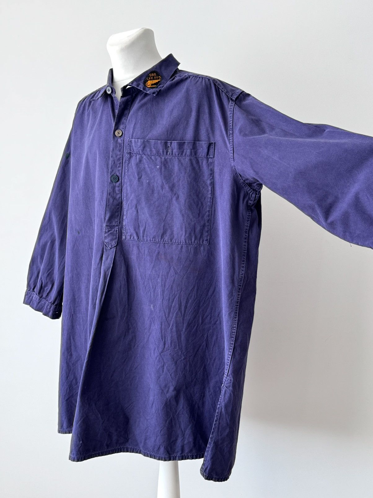 Vetra 1950s Vintage Swiss Workwear Railway Smock Anorak Jacket Size US M / EU 48-50 / 2 - 5 Thumbnail