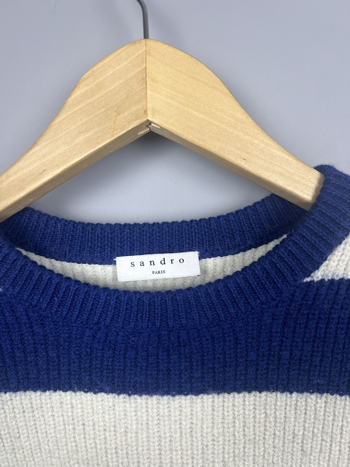 Designer × Sandro Sandro Johnny Wide Striped Crewneck Sweater Size L / US 10 / IT 46 - 3 Thumbnail