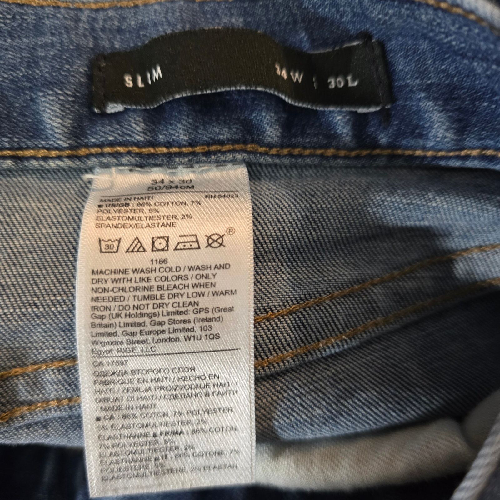 Banana Republic Men's Banana Republic Slim RMD Blue Denim Jeans 34W 30L Size US 34 / EU 50 - 4 Thumbnail