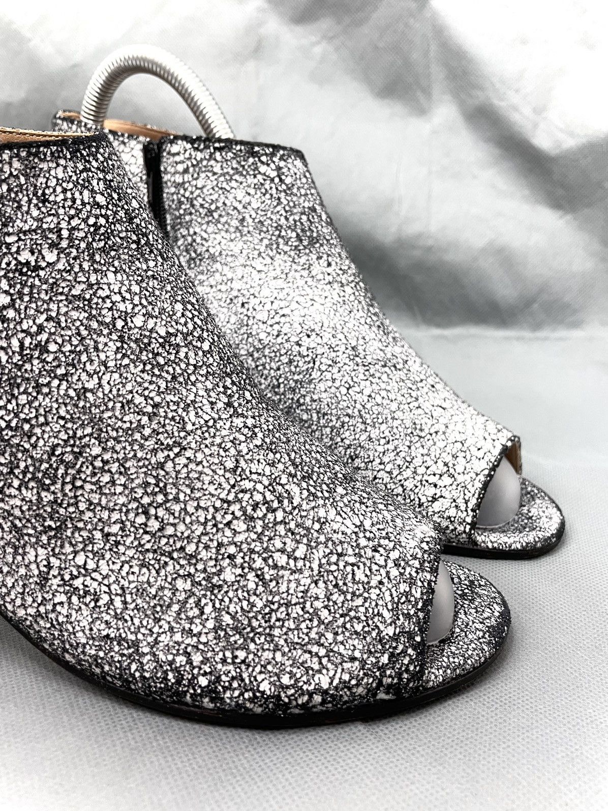Maison Margiela Maison Martin Margiela Line 22 Cracked Peep-Toe Ankle Boots Size US 8.5 / IT 38.5 - 7 Thumbnail
