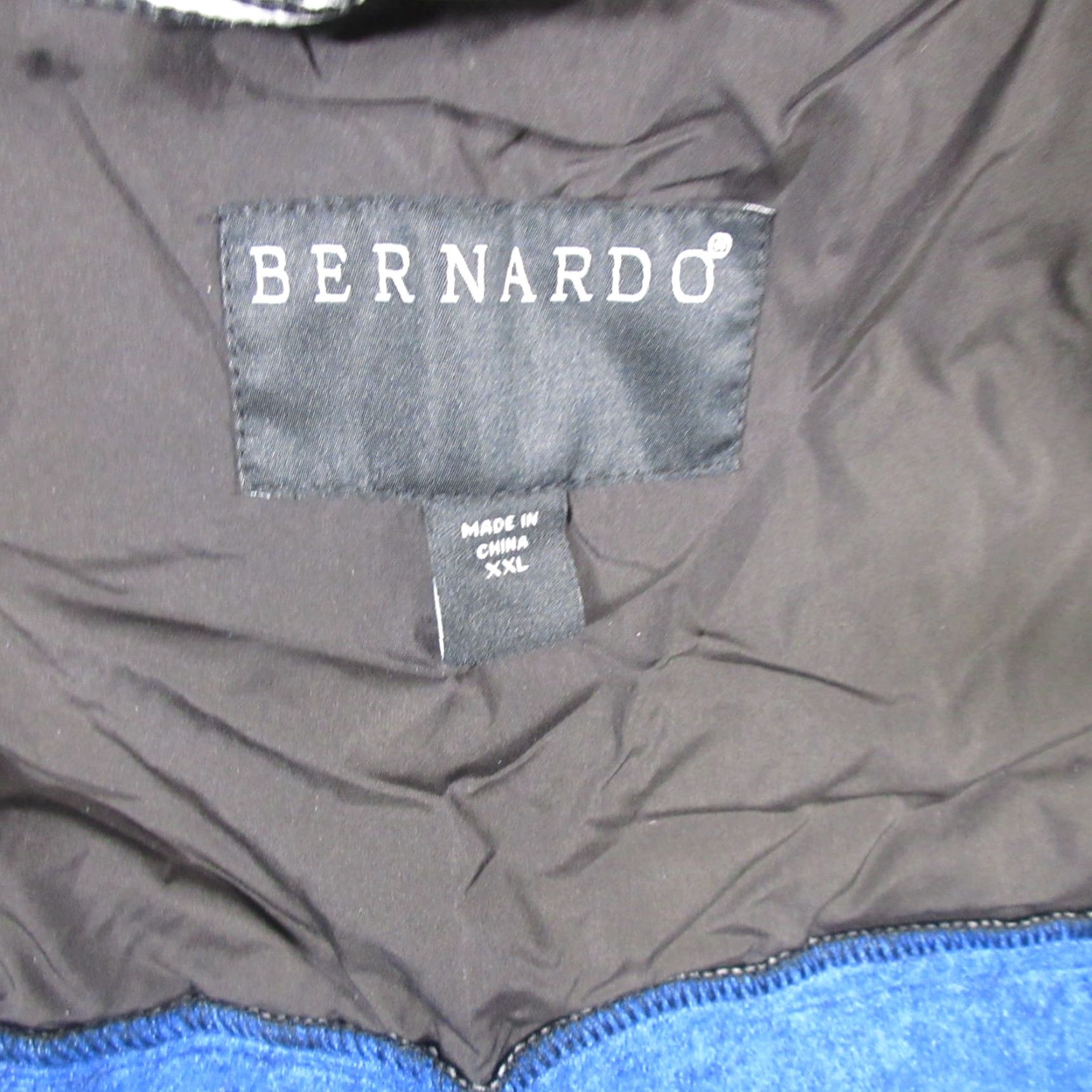 Vintage Bernardo Vest Womens 2XL Blue Fleece Zip Puffer Jacket Mid-Length Sleeveless Packable Outdoor Casual Size XXL / US 16-18 / IT 52-54 - 3 Thumbnail