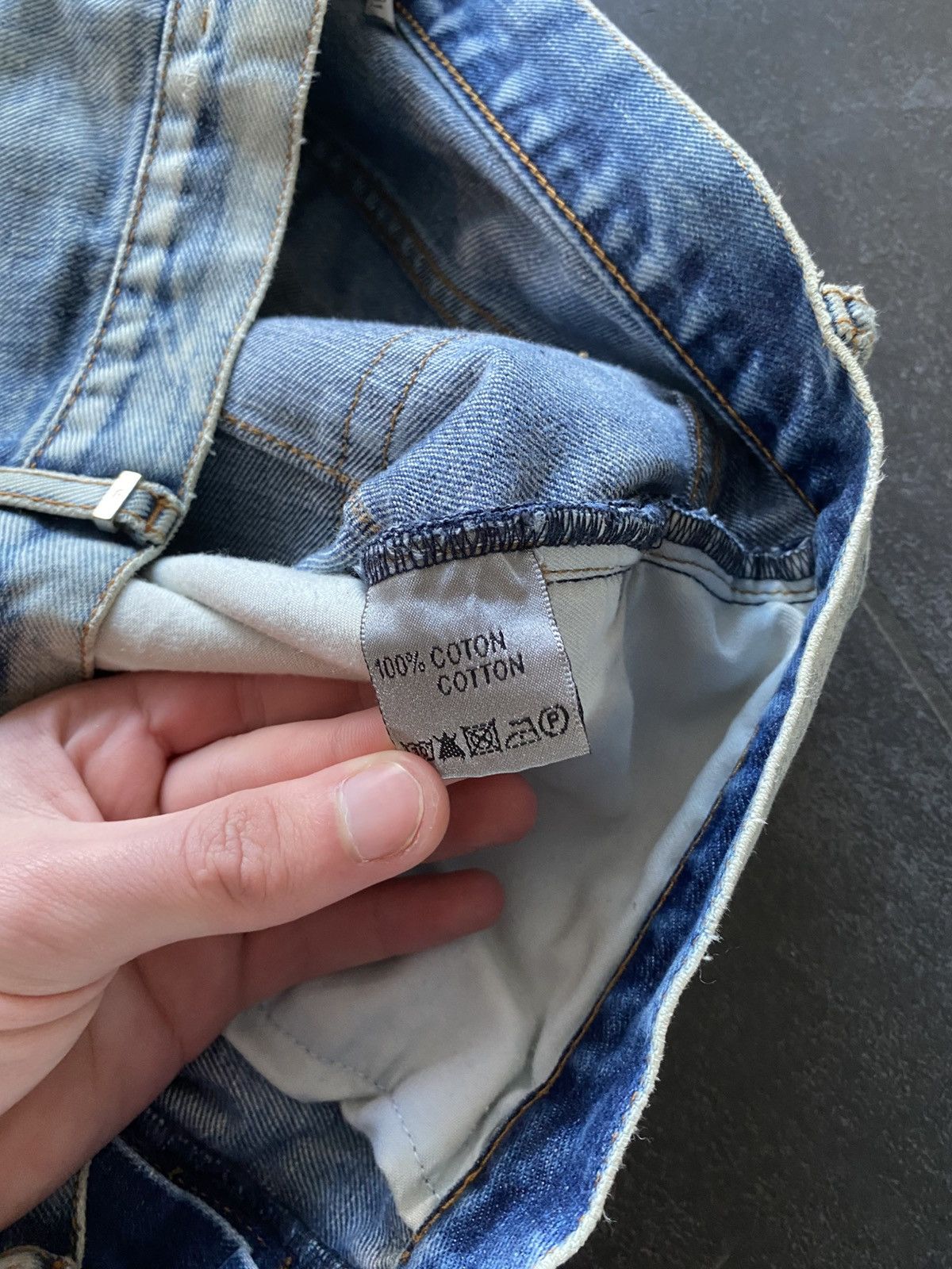 Dior dior home skinny jeans by kva distressed trashed jeans Size US 31 - 10 Thumbnail
