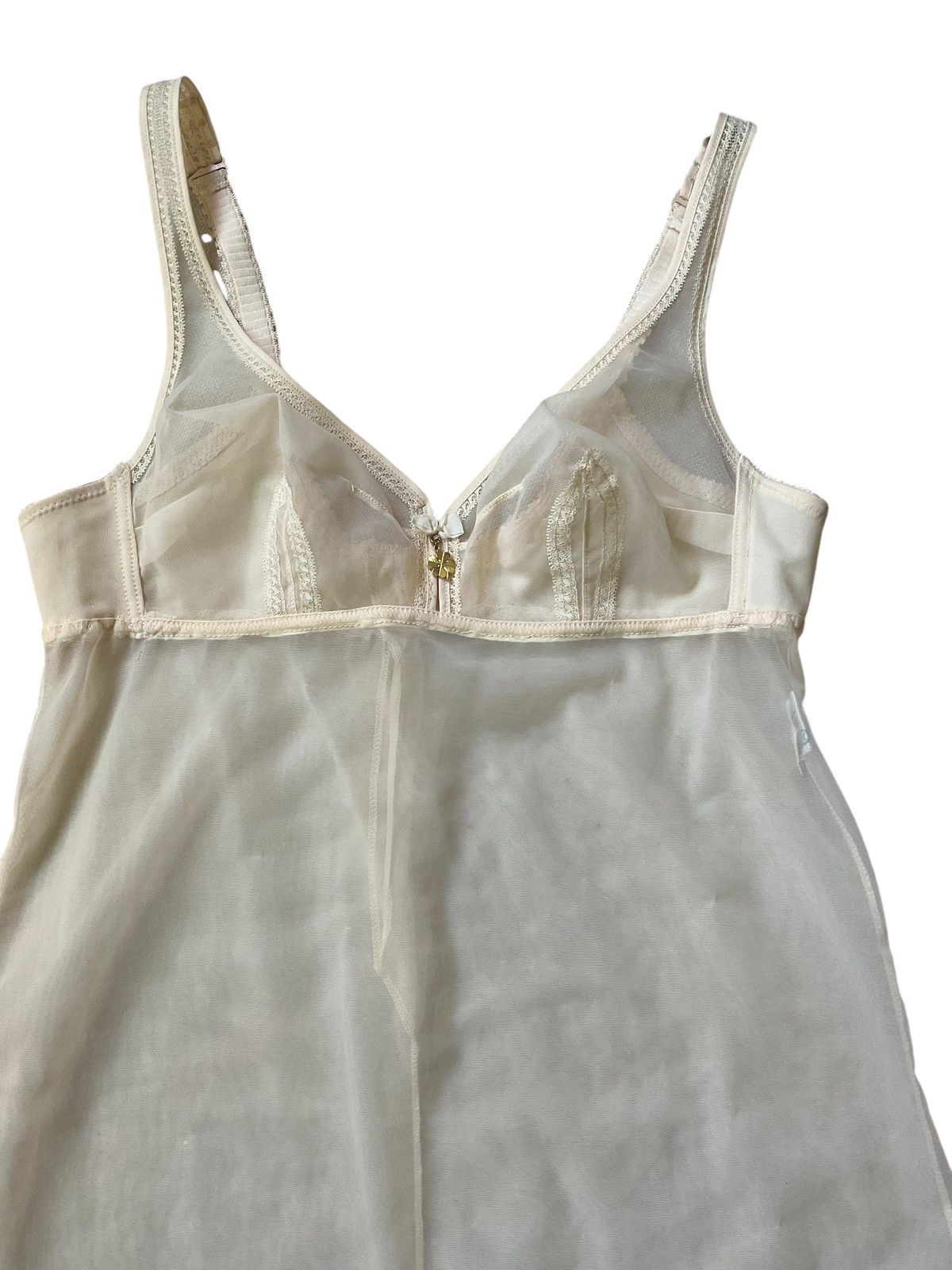 Vintage French silk mesh slip Size XS / US 0-2 / IT 36-38 - 4 Thumbnail