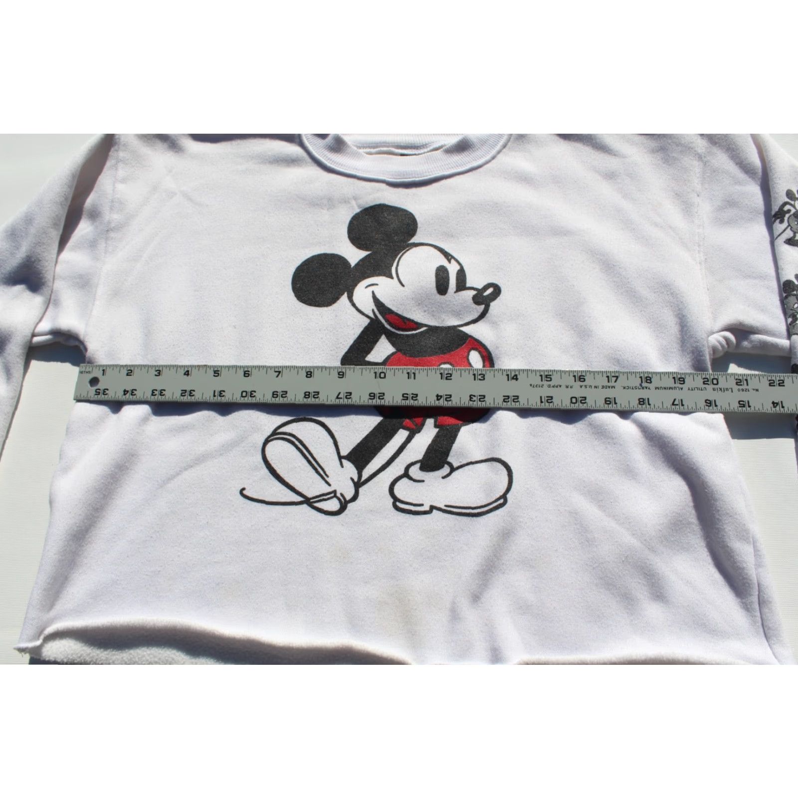 Disney VINTAGE Disney Mickey Mouse Sweatshirt Womens M White Crew Neck Pullover Sweatshirt Kid/Adult? Size M / US 6-8 / IT 42-44 - 5 Thumbnail