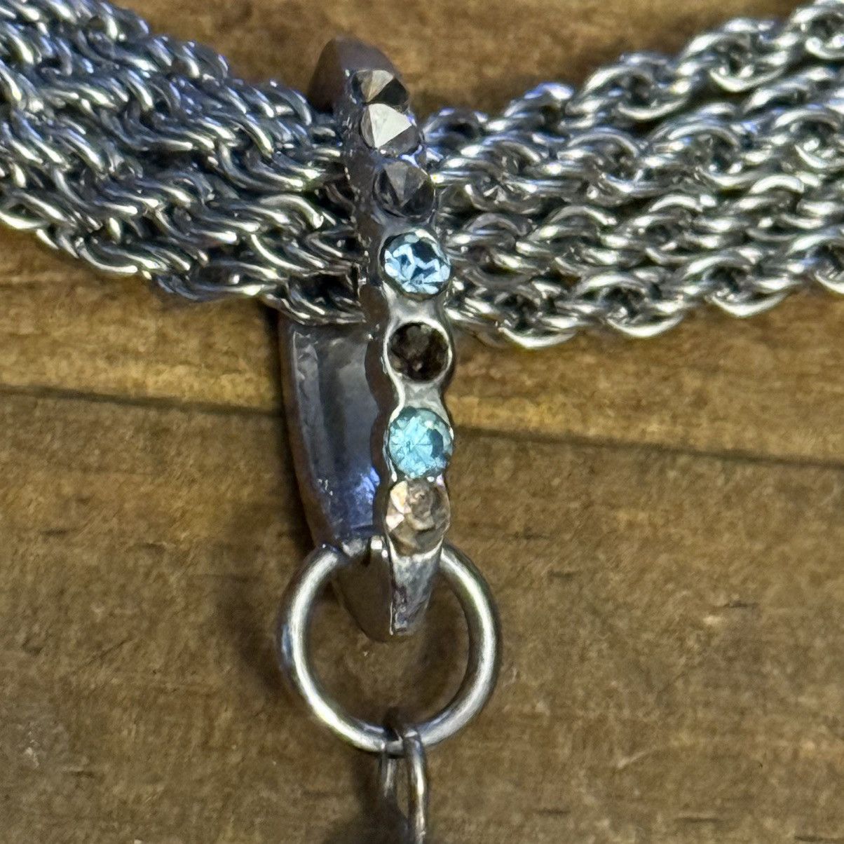 Other Silver multi strand rhinestone chain tassel pendant necklace Size ONE SIZE - 4 Thumbnail