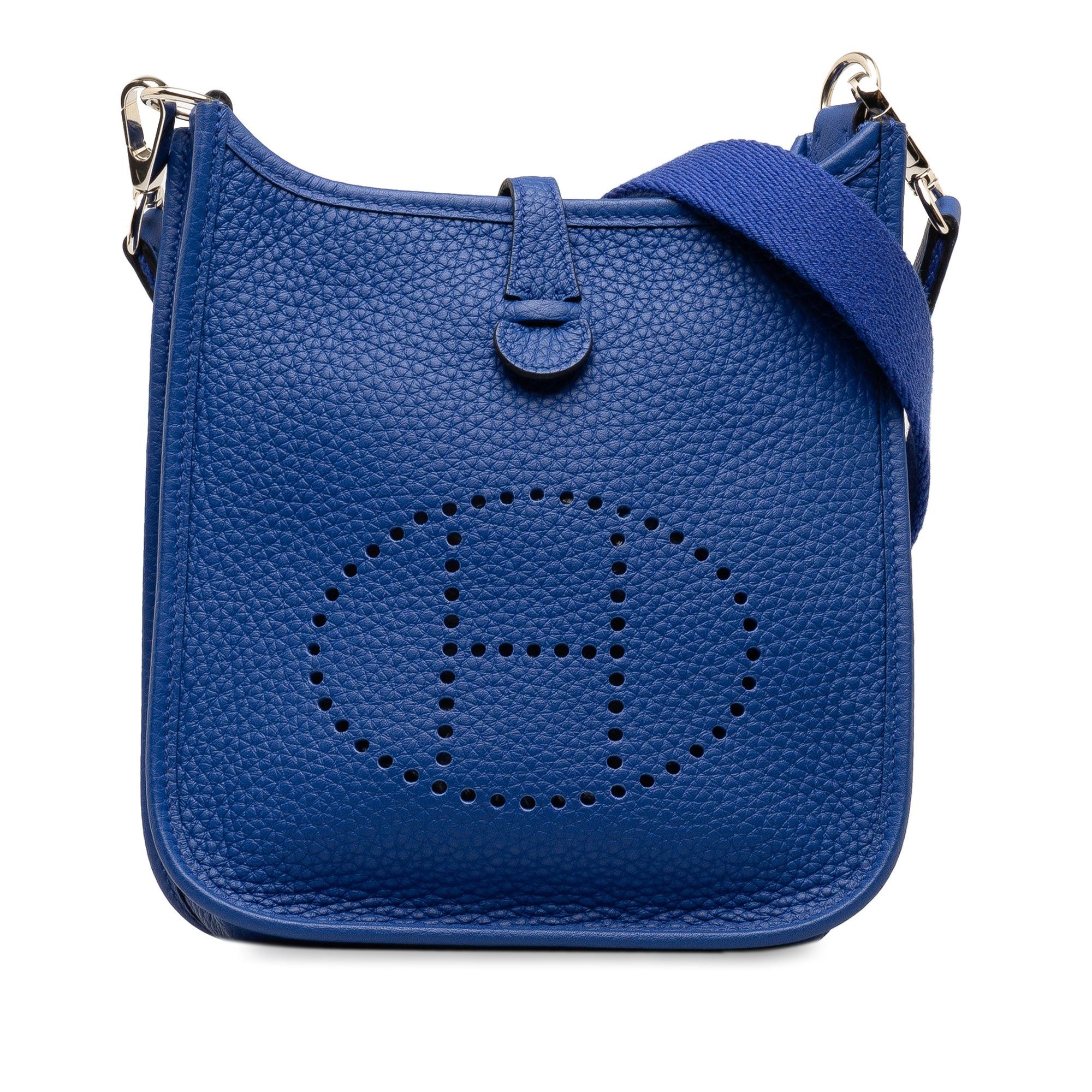 image of Hermes Clemence Evelyn Tpm Crossbody Bag in Blue, Women's