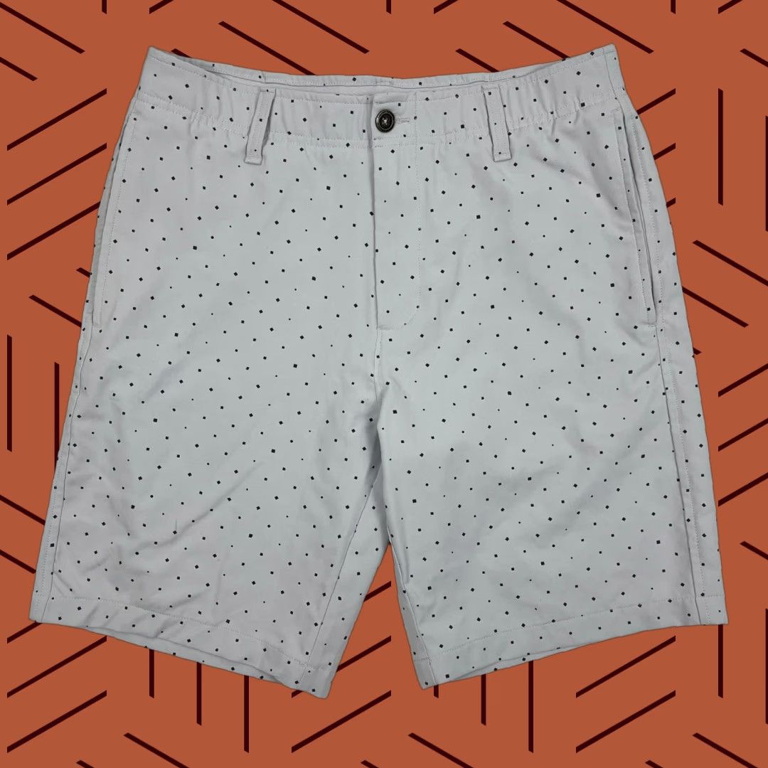 Under Armour Under Armour UA Shorts Mens 32 x 9" Gray Printed Performance Golf Chino Stretch Shorts Size US 32 / EU 48 - 1 Thumbnail