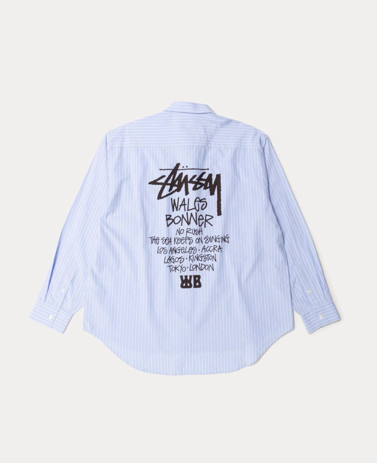 Stussy × Wales Bonner WALES BONNER x STUSSY Poplin Striped Button Up Shirt Size US M / EU 48-50 / 2 - 1 Thumbnail