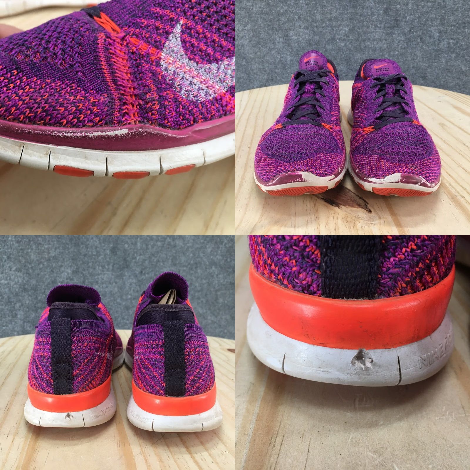 Nike Nike Womens 7 Purple Free TR Flyknit Running Training Sneakers Lace Up 718785502 Size US 7 / IT 37 - 8 Thumbnail