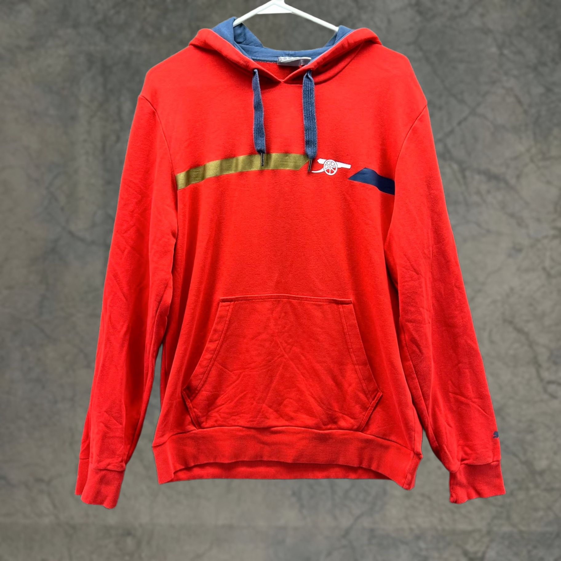 Puma VINTAGE Puma Hoodie Men Medium Orange Blue Pullover Fleece Jacket Lgo Sweater Sweatshirt Regular Size US M / EU 48-50 / 2 - 1 Thumbnail