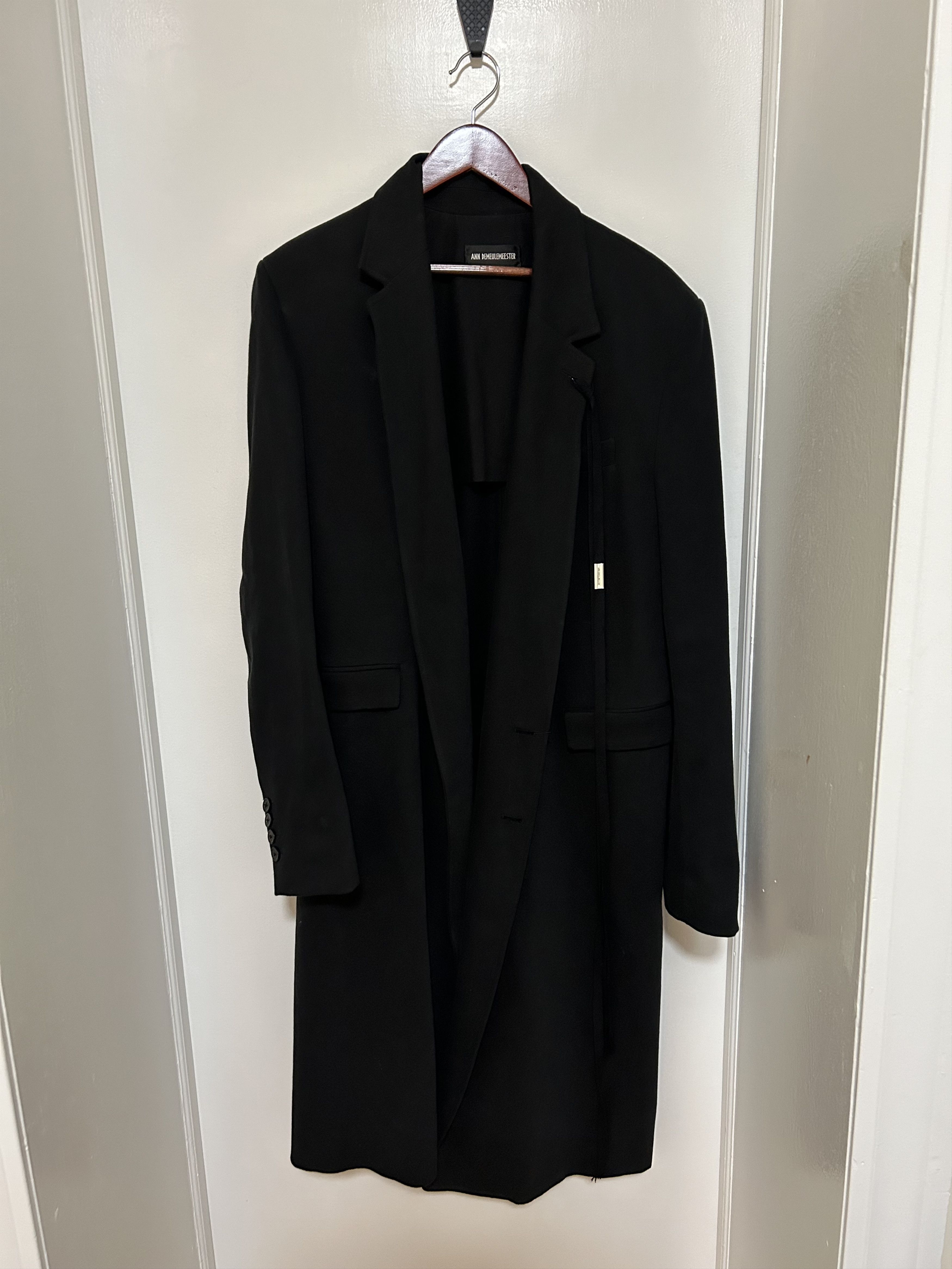 Ann Demeulemeester Heavy Oversized Tailored Trench Coat with Tassels Size US M / EU 48-50 / 2 - 2 Thumbnail