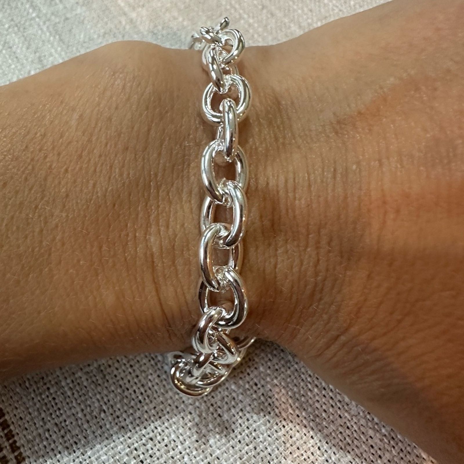 Other Sterling Silver 8-Inch Basic Chain Bracelet Size ONE SIZE - 2 Thumbnail