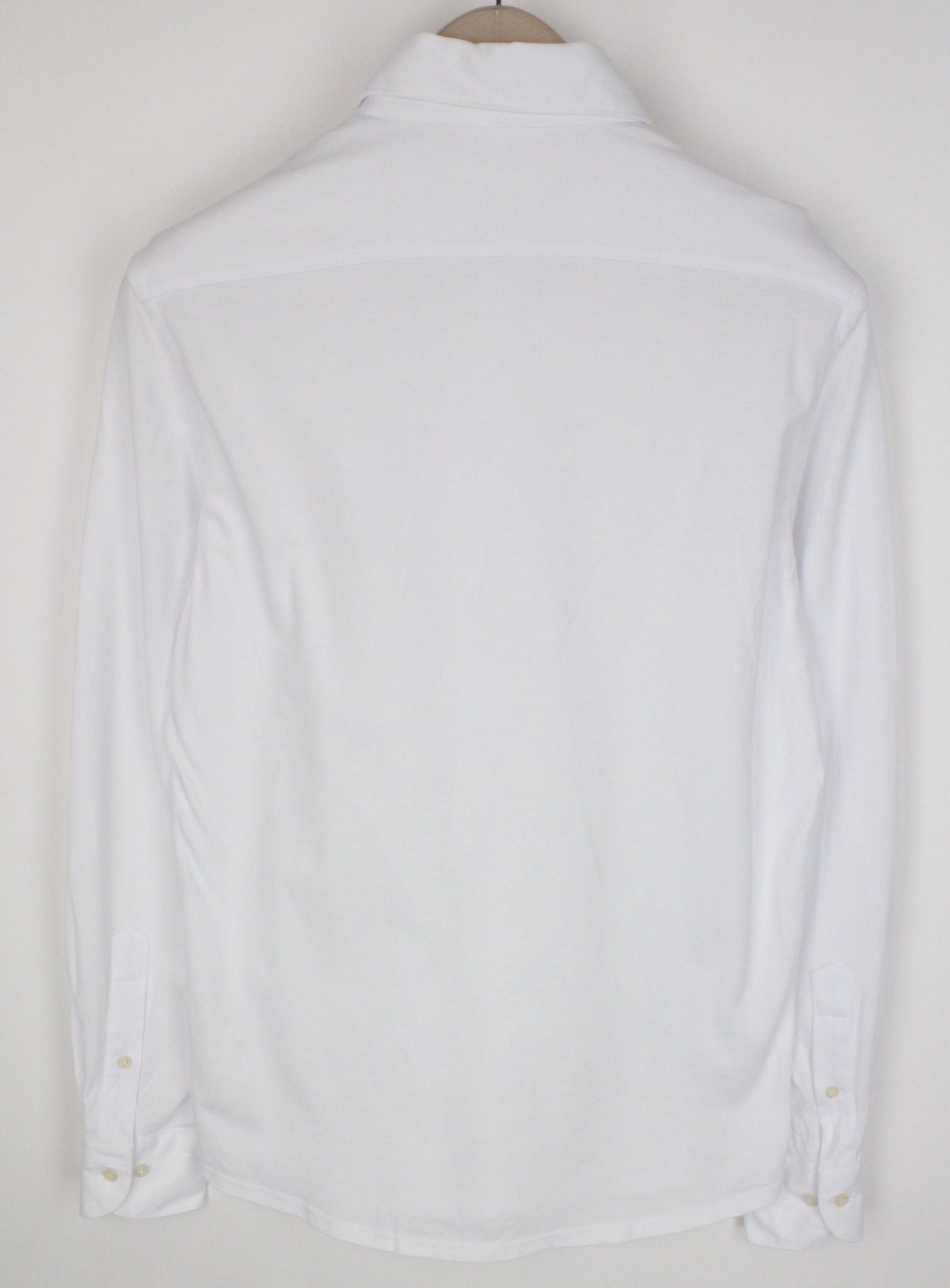 Suitsupply 37/ 14 1/2/38/ 15 White Extra Slim Cotton Polo 72447 Size 38R - 2 Thumbnail