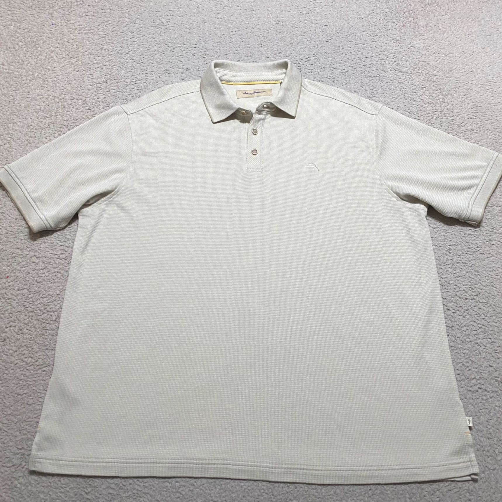 Tommy Bahama Tommy Bahama Polo Shirt Mens XL Beige Short Sleeve Modal Outdoor Shirt Adults Beige Logo 90s Classic Outdoor Golf Mens Size US XL / EU 56 / 4 - 2 Thumbnail