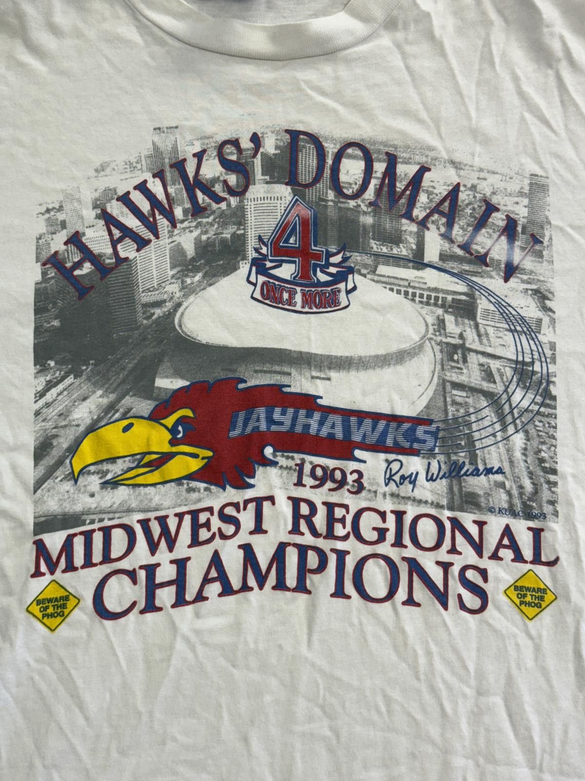 Hanes Vintage Kansas Jayhawks 1993 Beware of the Phog Roy Williams Size US XL / EU 56 / 4 - 3 Thumbnail